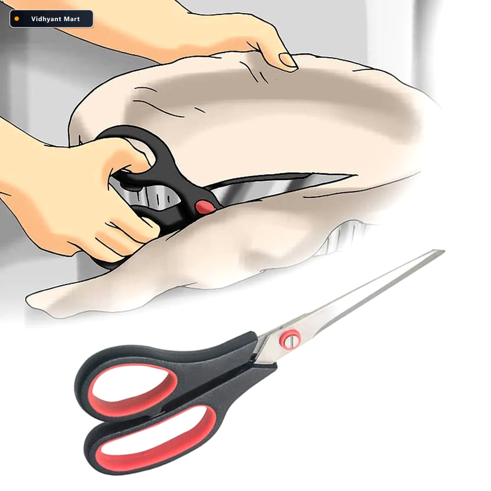 Vidhyant Mart All Purpose Scissor Set Stainless Steel 2 Pc Quick 4