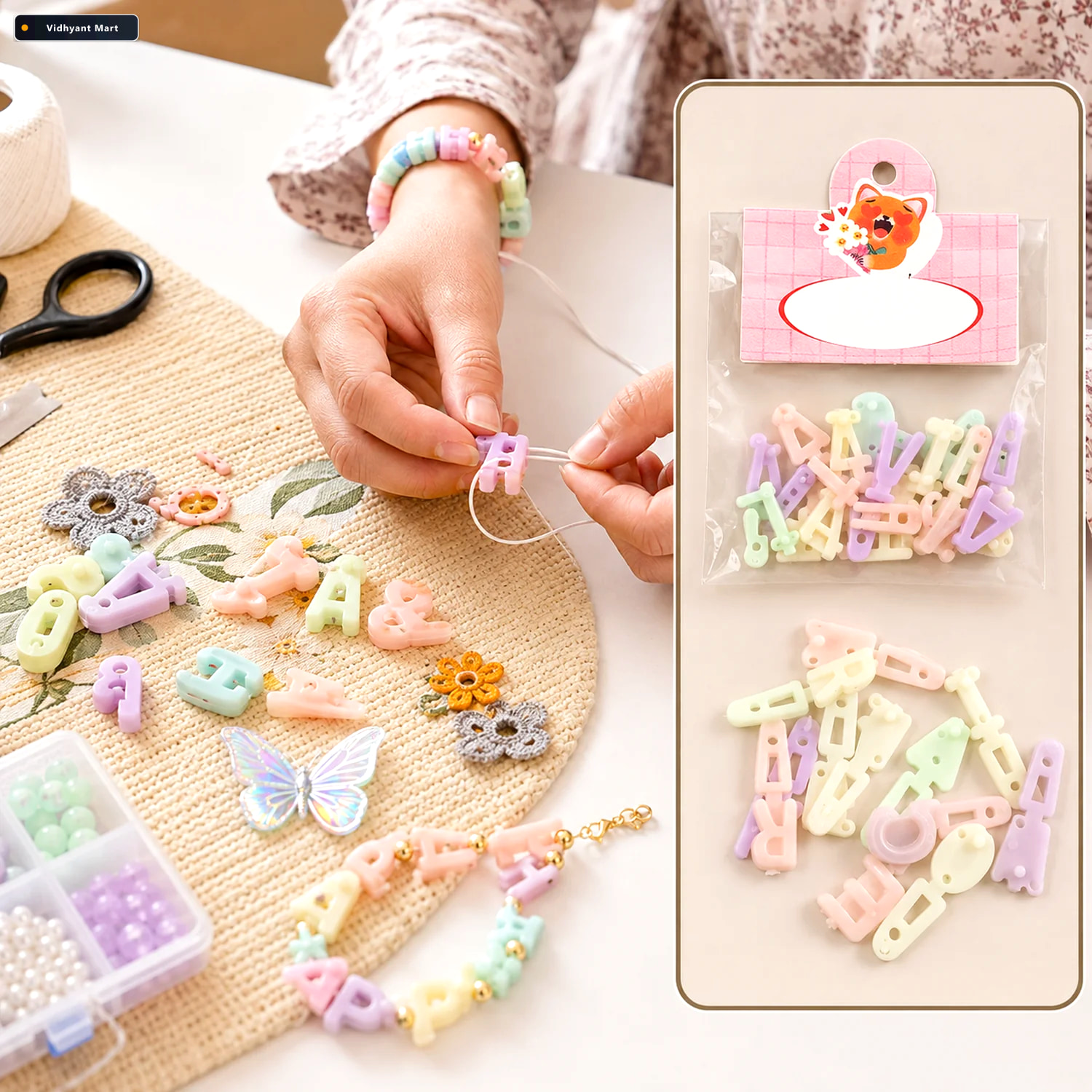 Vidhyant Mart Alphabet Letter Beads Durable Diy Craft Jewelry Ki 1