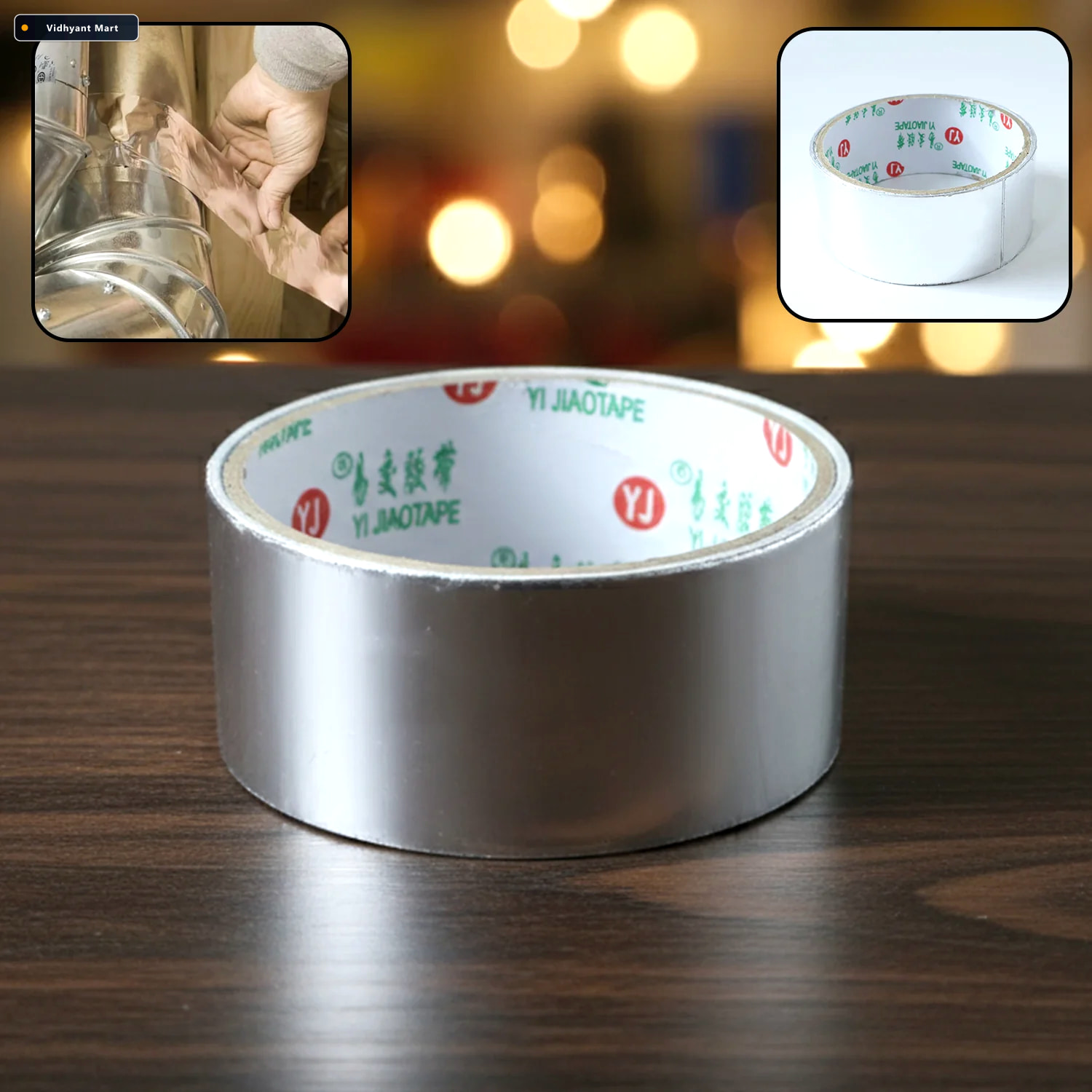 Vidhyant Mart Aluminium Foil Adhesive Tape Heavy Duty Seal Repai 1