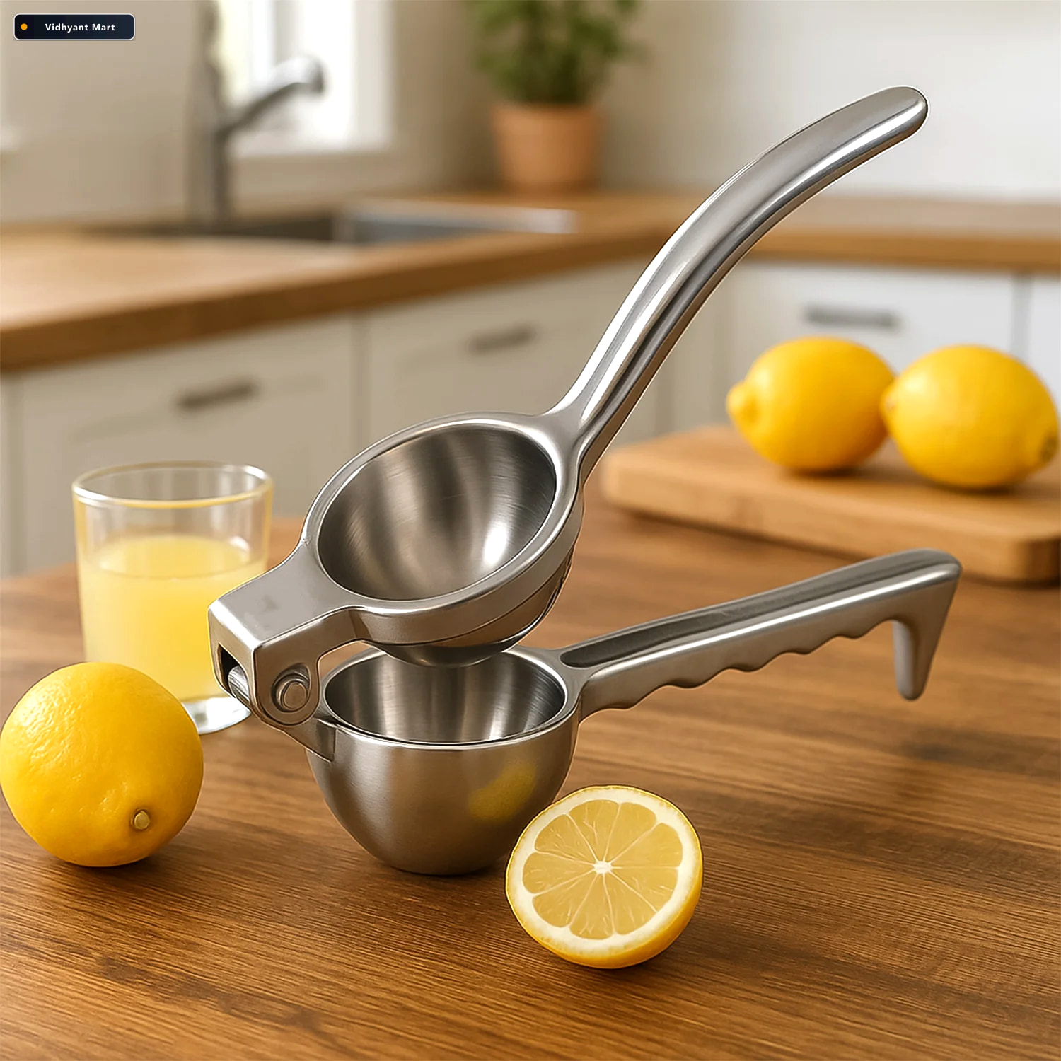 Vidhyant Mart Aluminum Lemon Squeezer Heavy Duty Dual Lever Juic 1