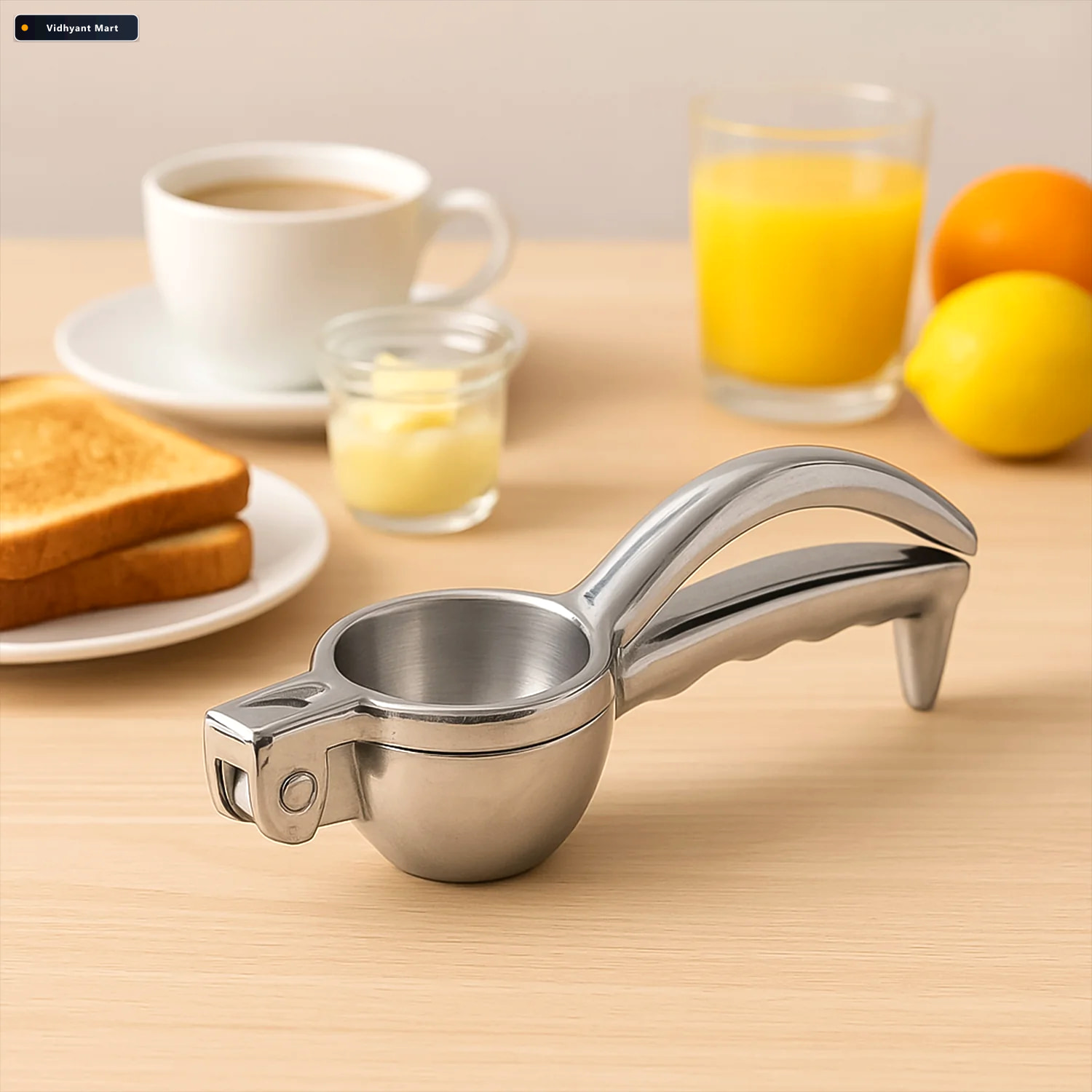 Vidhyant Mart Aluminum Lemon Squeezer Heavy Duty Dual Lever Juic 3