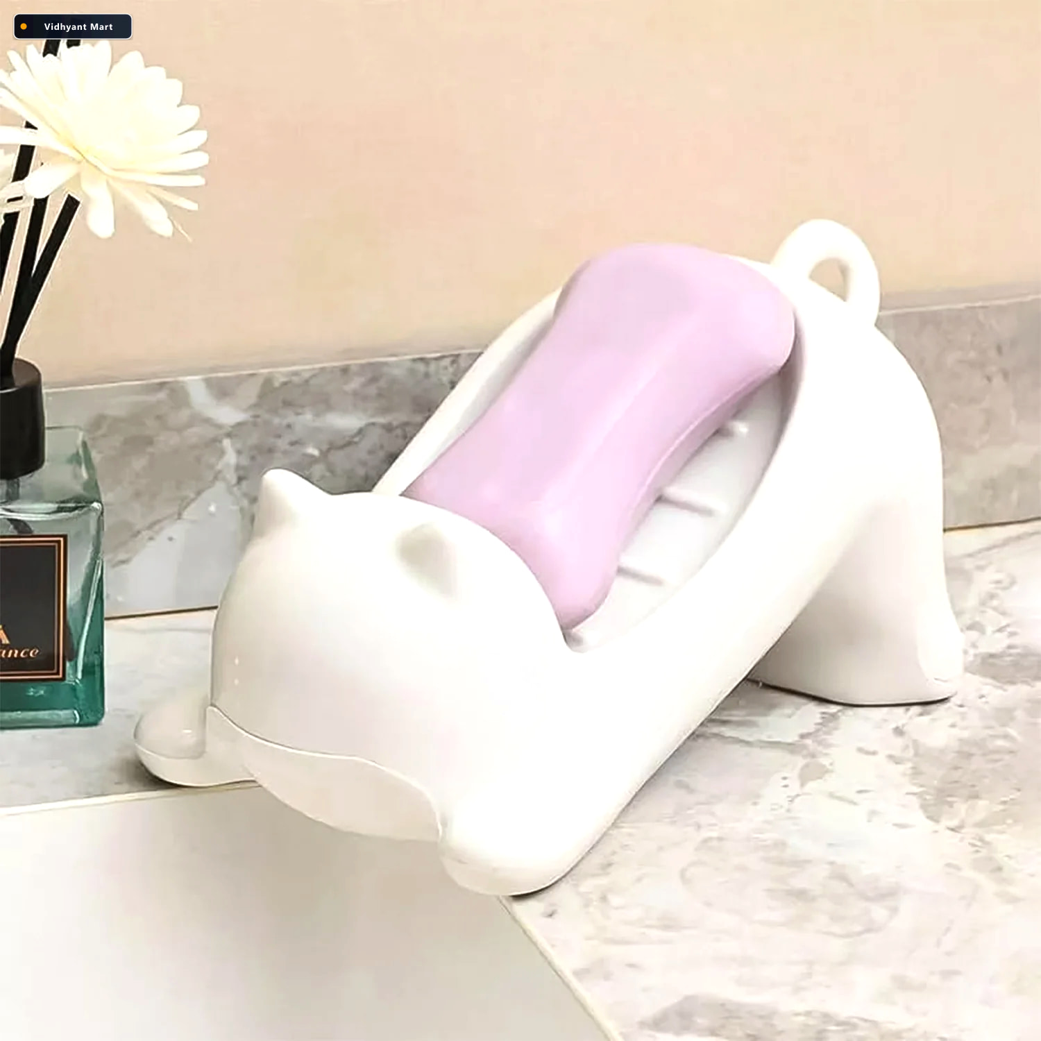 Vidhyant Mart Animal Shape Soap Dish Holder Cute Bear Design Wit 2