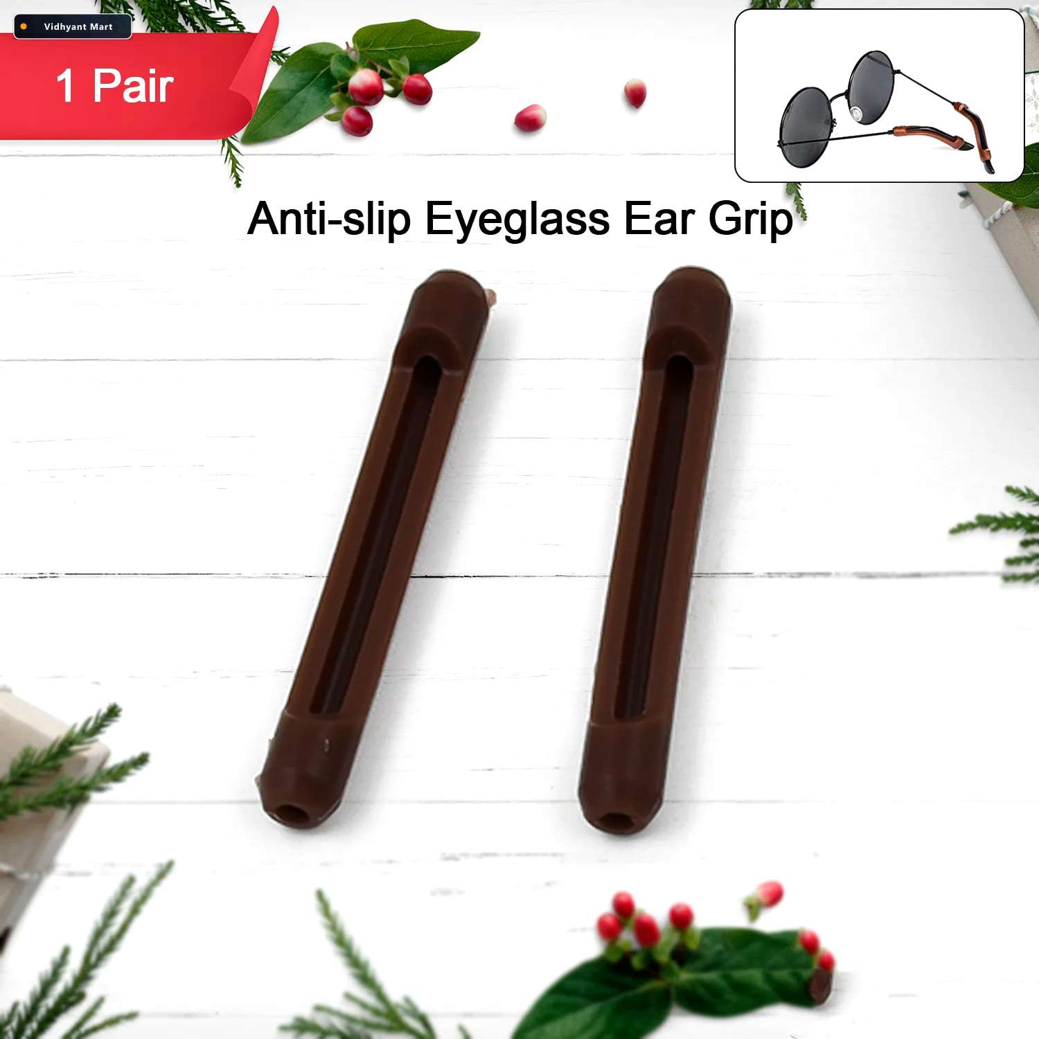 Vidhyant Mart Anti Slip Eyeglass Ear Grips Comfortable Silicone 3