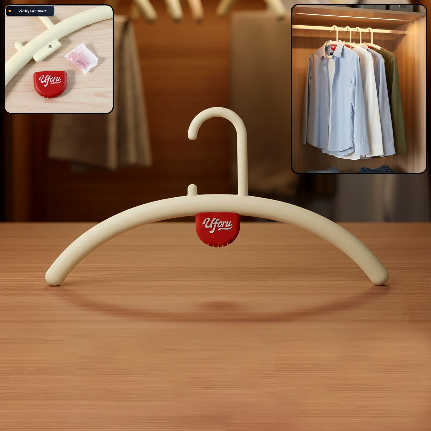 Vidhyant Mart Anti Slip Plastic Clothes Hanger With Fragrance Ho 1