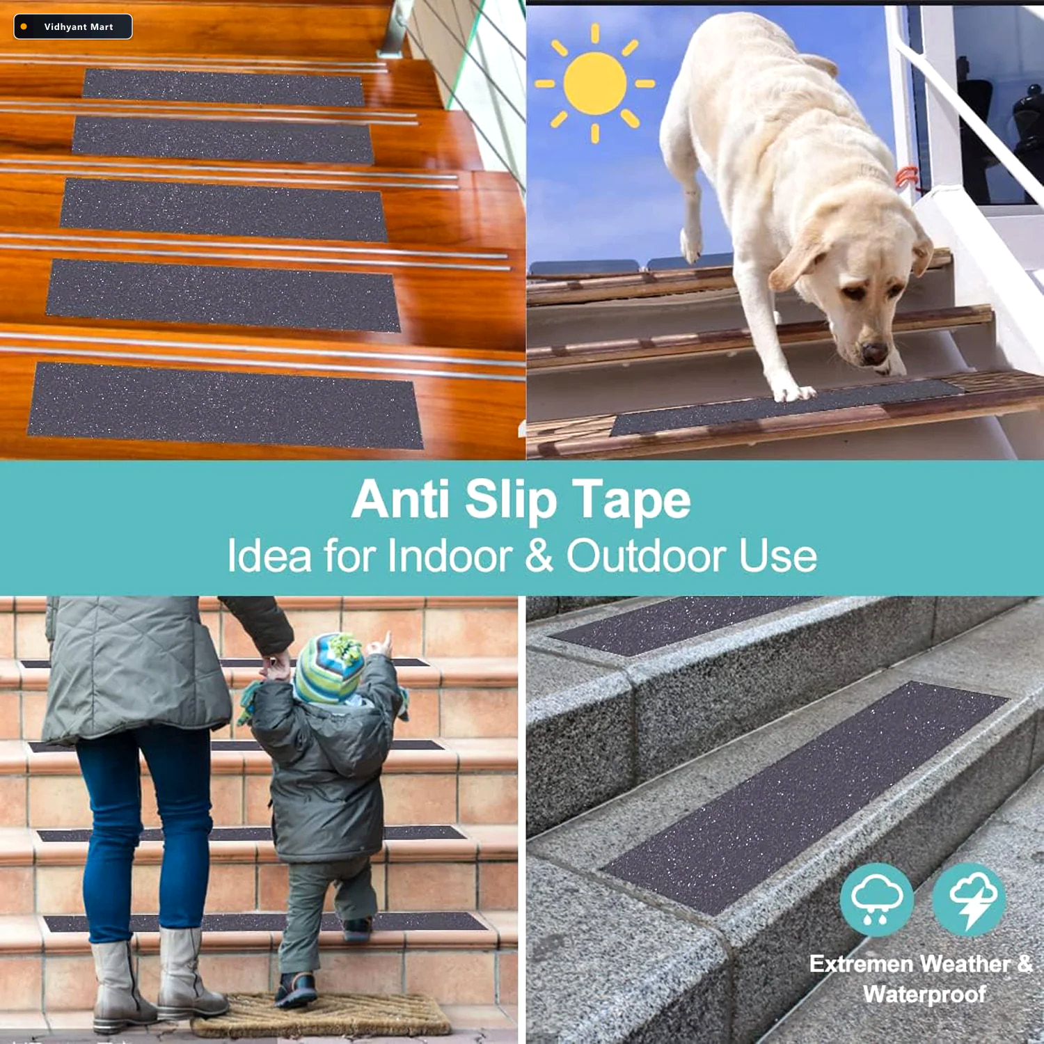 Vidhyant Mart Anti Slip Safety Grip Tape Heavy Duty Non Skid Tap 4
