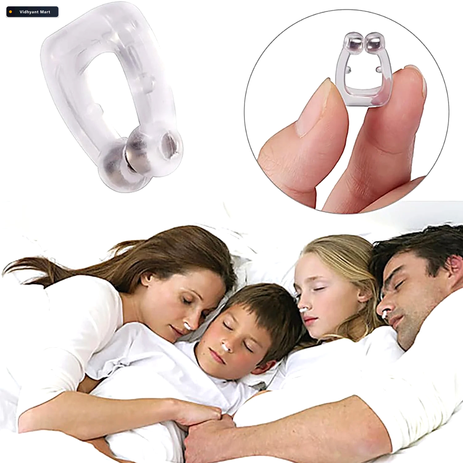Vidhyant Mart Anti Snore Nose Clip Silicone For Comfortable Slee 2