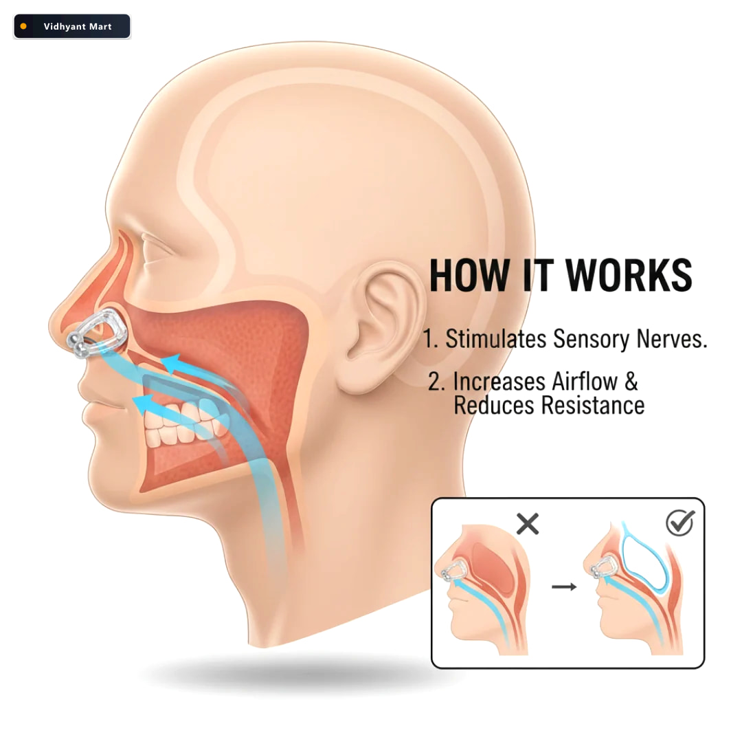 Vidhyant Mart Anti Snore Nose Clip Silicone For Comfortable Slee 3