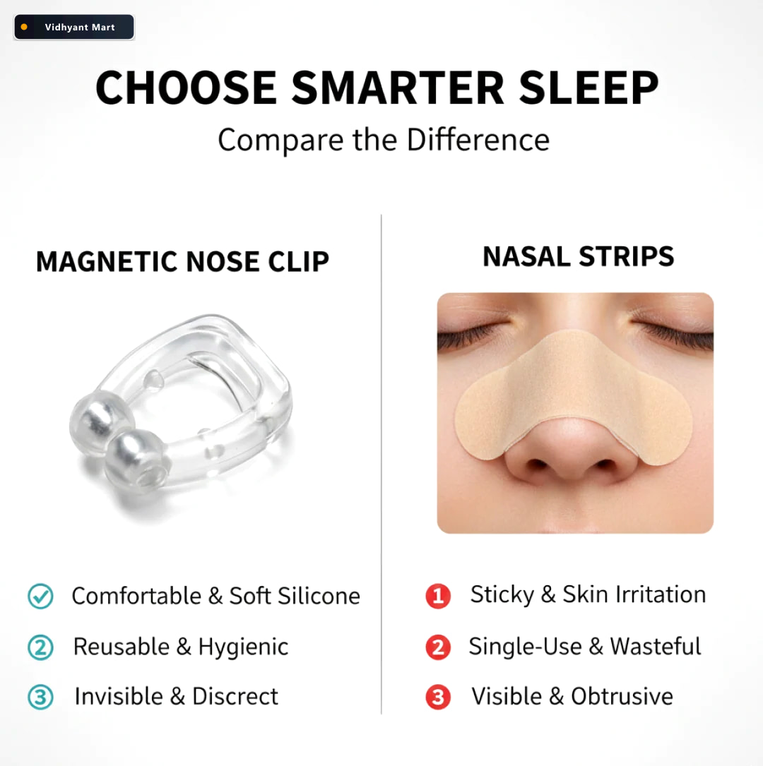 Vidhyant Mart Anti Snore Nose Clip Silicone For Comfortable Slee 4