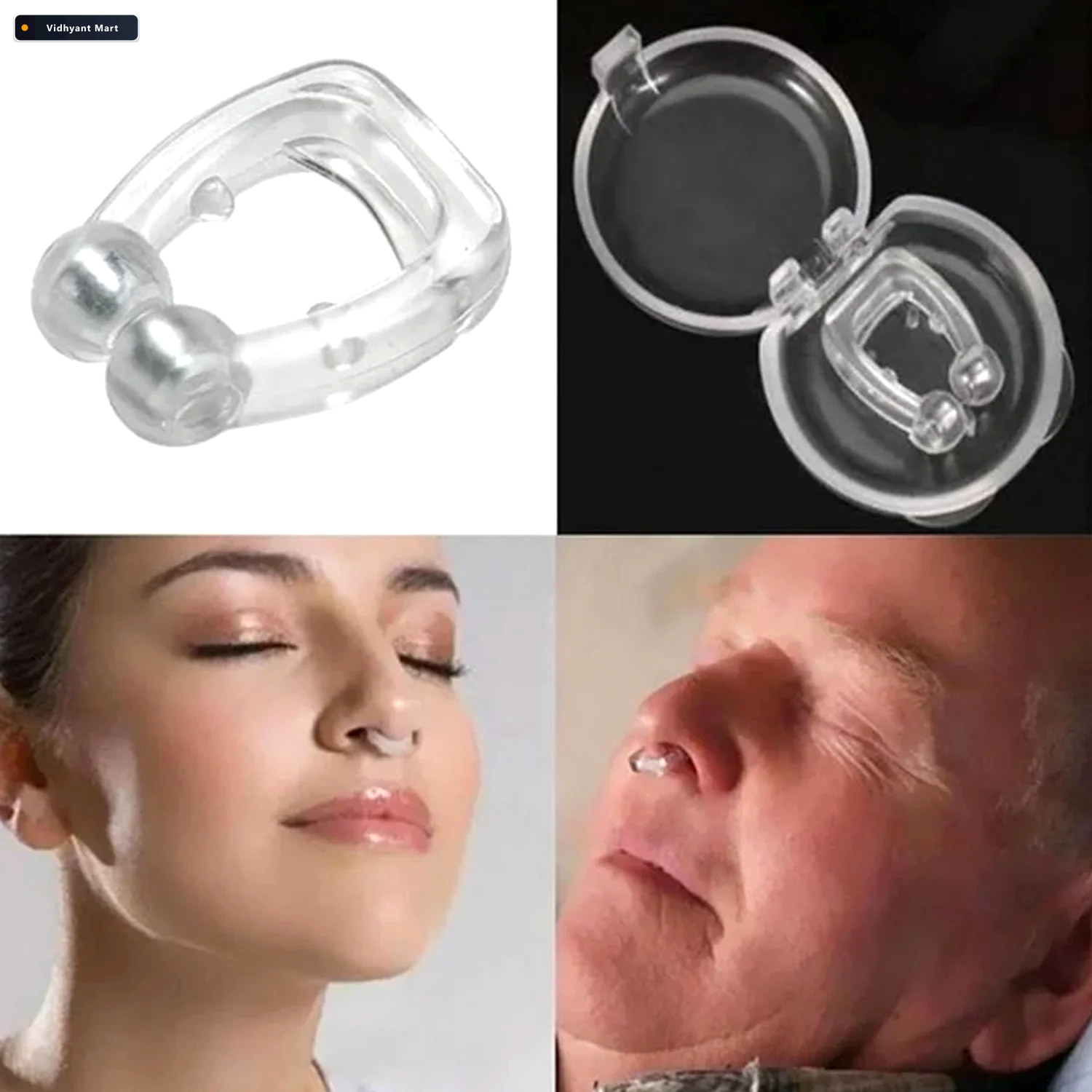 Vidhyant Mart Anti Snore Nose Clip Silicone Magnetic Relief For 4