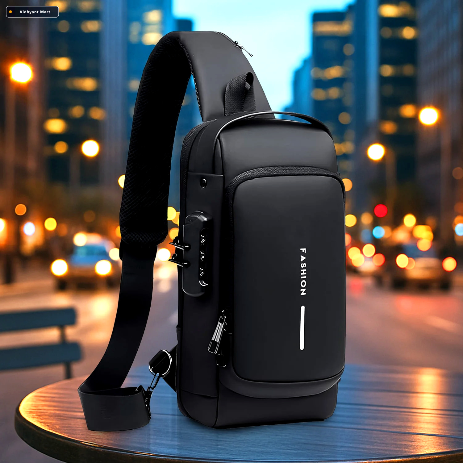 Vidhyant Mart Anti Theft Crossbody Sling Bag Secure Usb Charging 1
