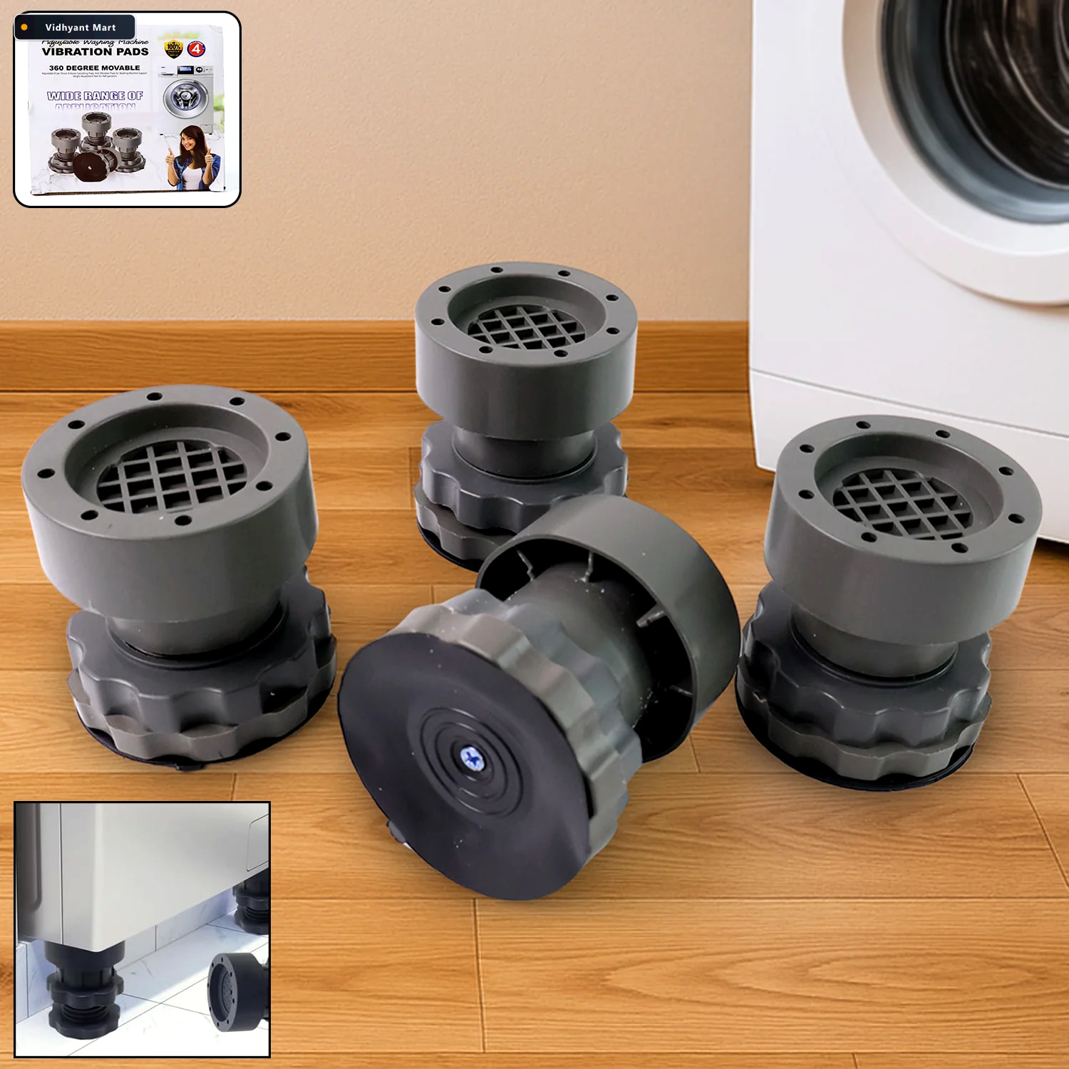 Vidhyant Mart Anti Vibration Pads For Washing Machines Refrigera 1