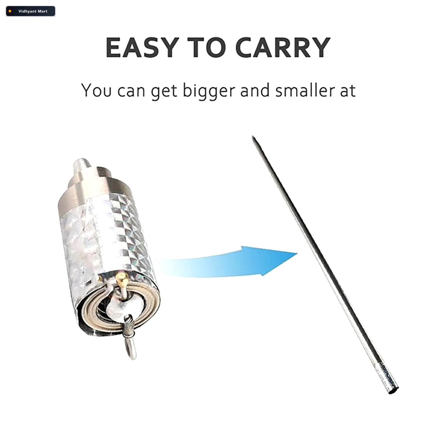 Vidhyant Mart Appearing Cane High Elasticity Steel Magic Prop De 3