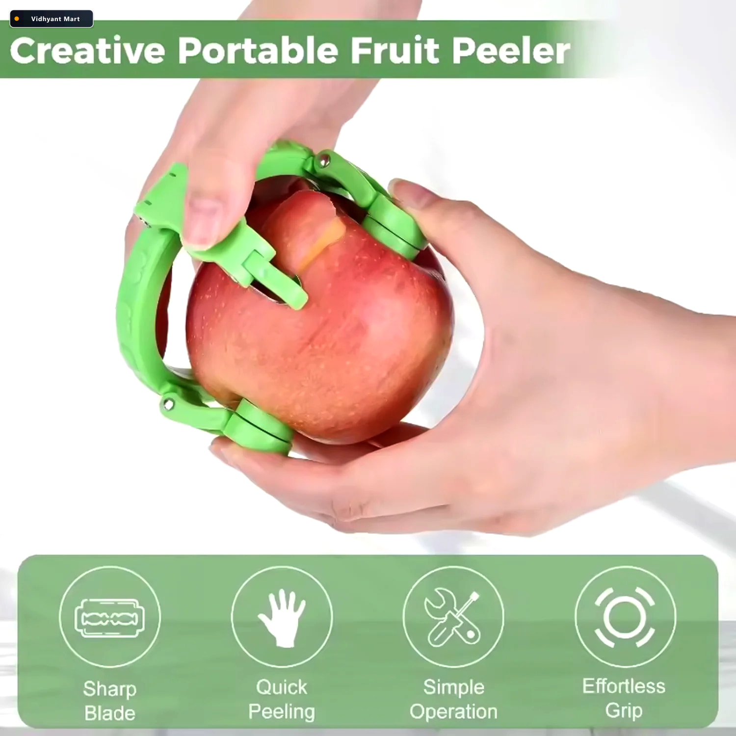 Vidhyant Mart Apple Peeler Cutter Adjustable Stainless Steel Bla 2