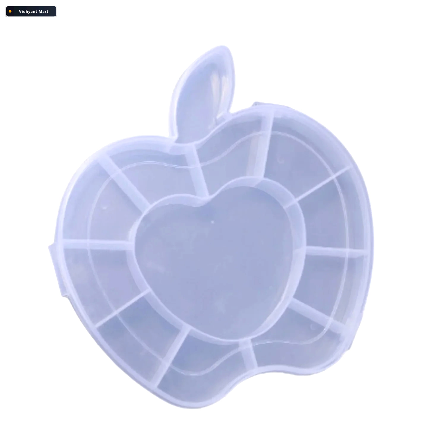 Vidhyant Mart Apple Shape Jewellery Box Transparent Plastic Orga 4