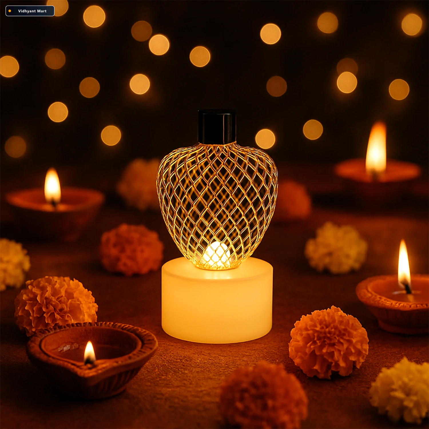 Vidhyant Mart Apple Shape Led Tealight Candles Flameless Decorat 3