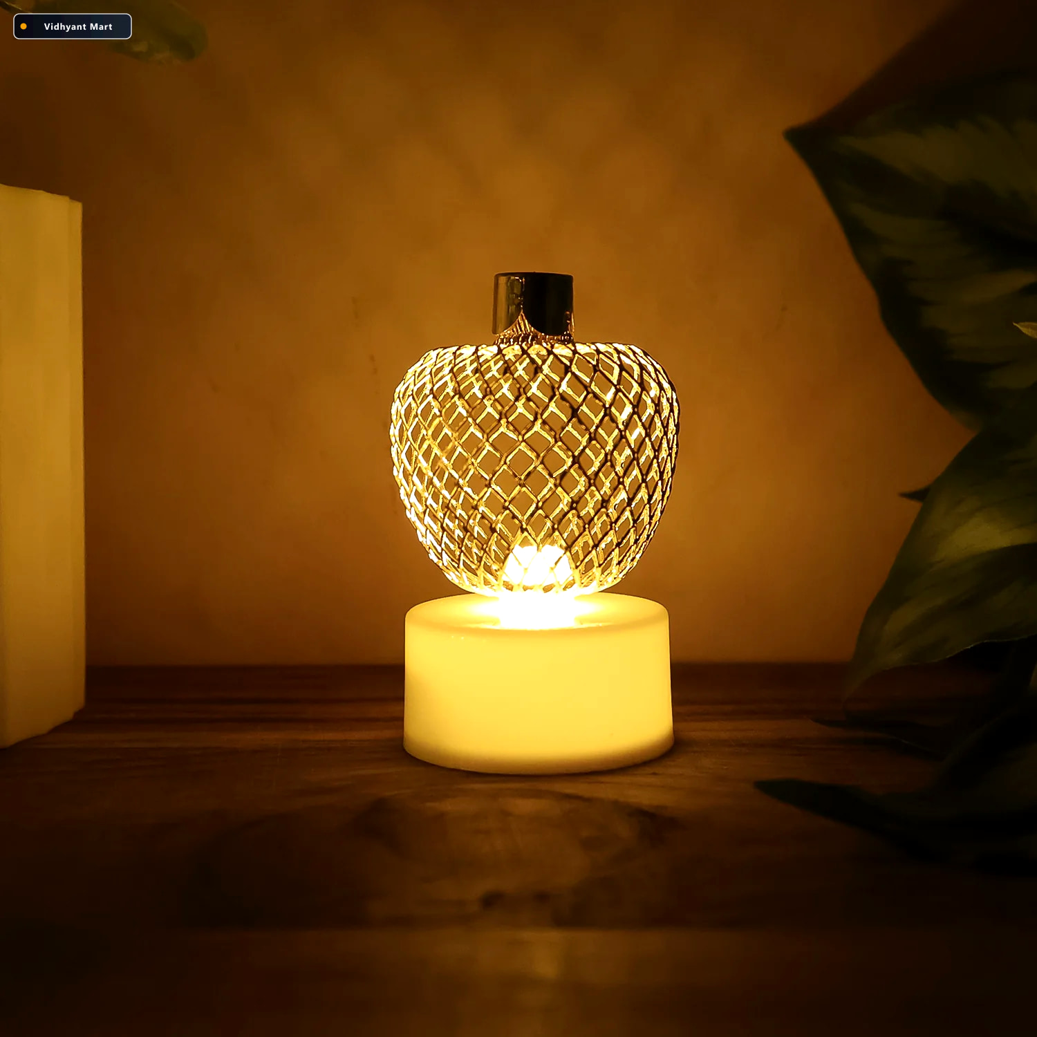 Vidhyant Mart Apple Shape Led Tealight Candles Flameless Decorat 4
