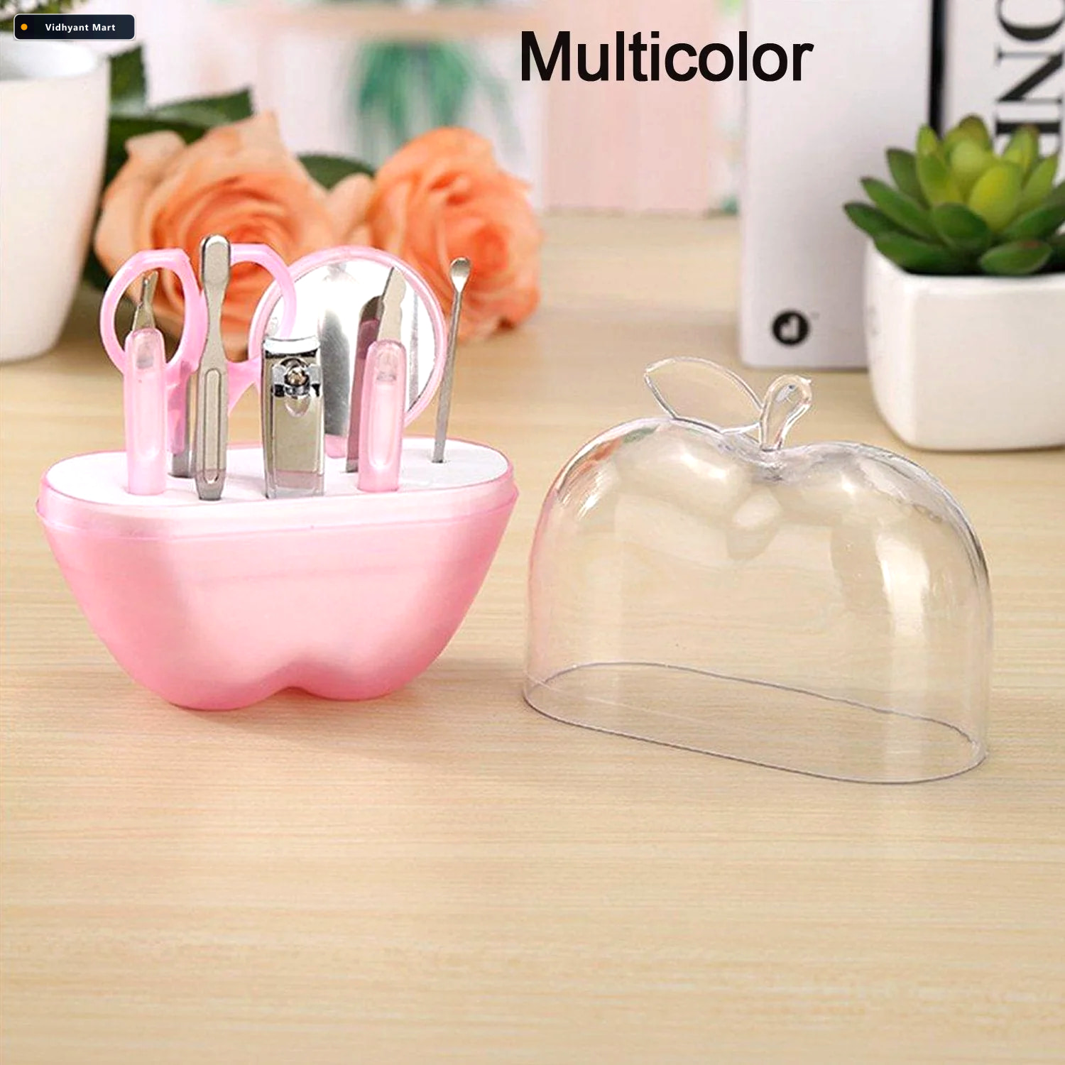 Vidhyant Mart Apple Shape Manicure Set 8 In 1 Stainless Steel Ki 3