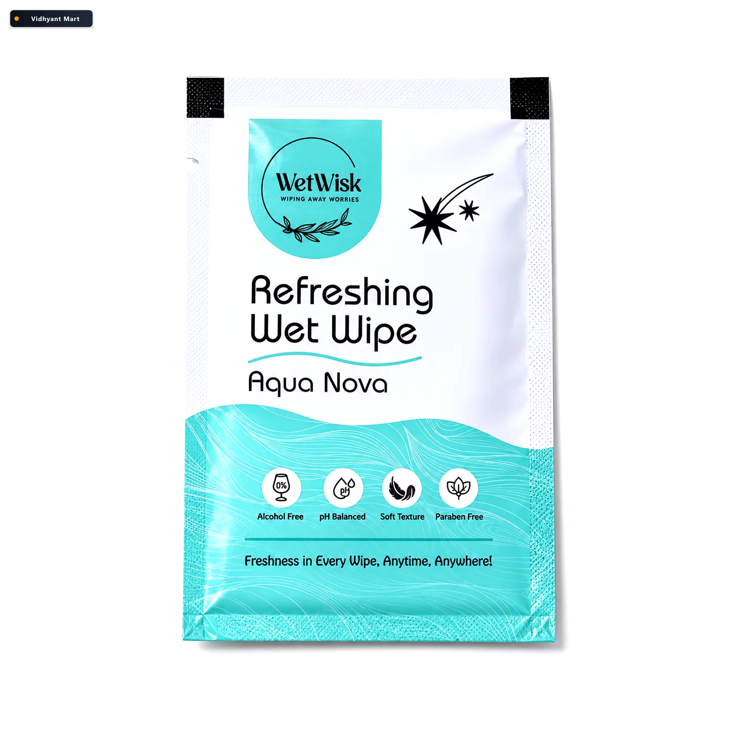 Vidhyant Mart Aqua Nova Refreshing Wet Wipe Gentle Travel Friend 4
