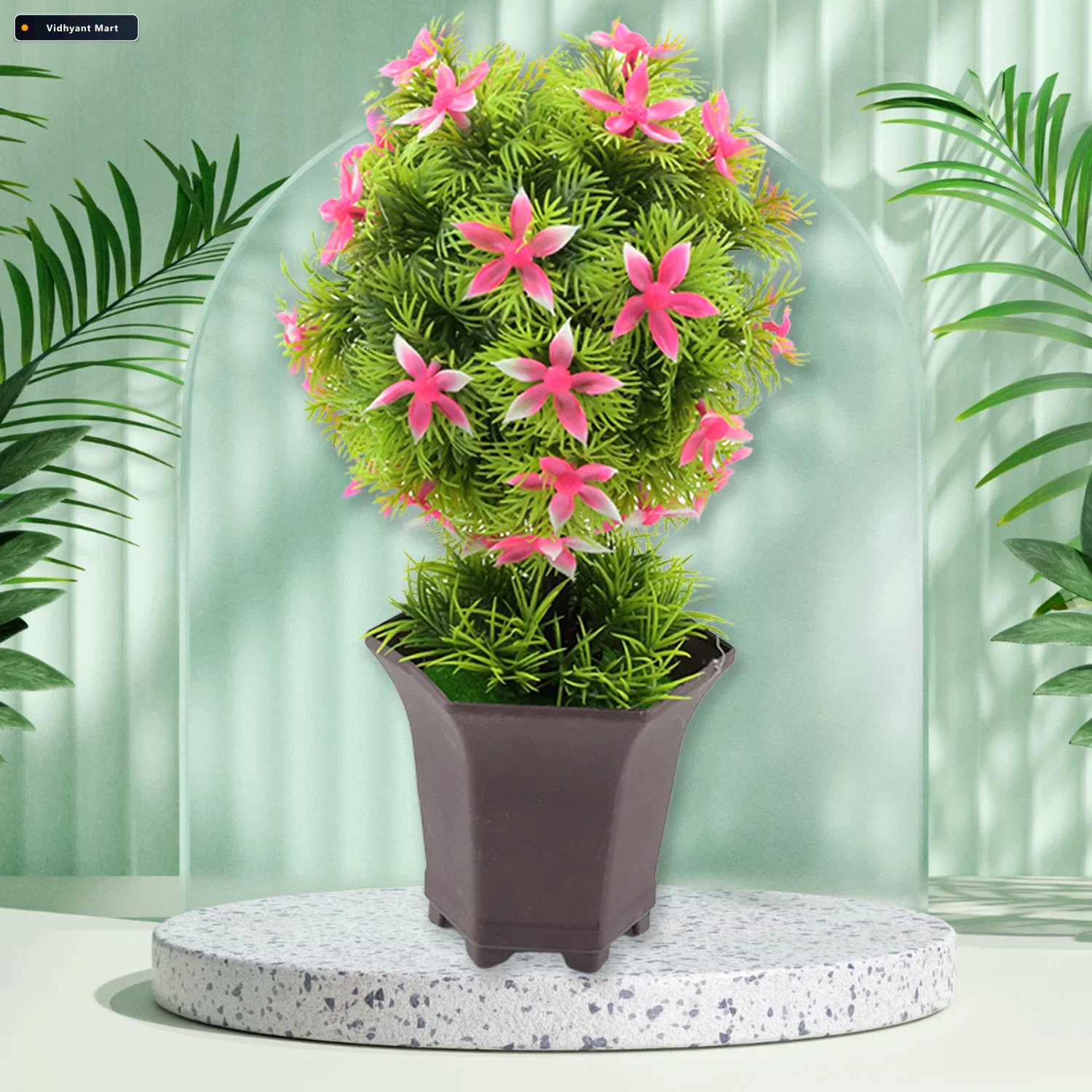 Vidhyant Mart Artificial Flower Plant With Cute Pot Low Maintena 1