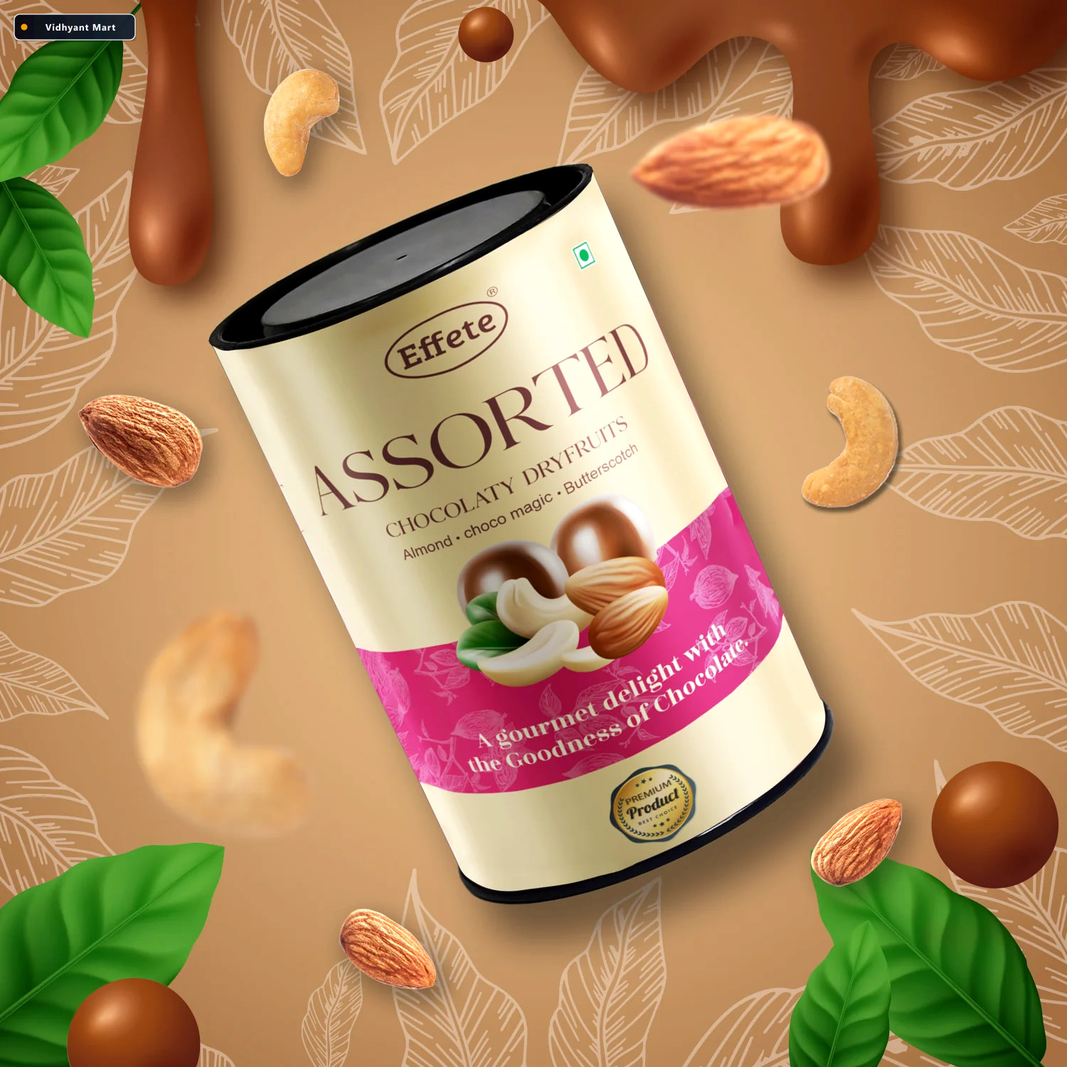 Vidhyant Mart Assorted Chocolate Box Crunchy Nuts Smooth Delight 3