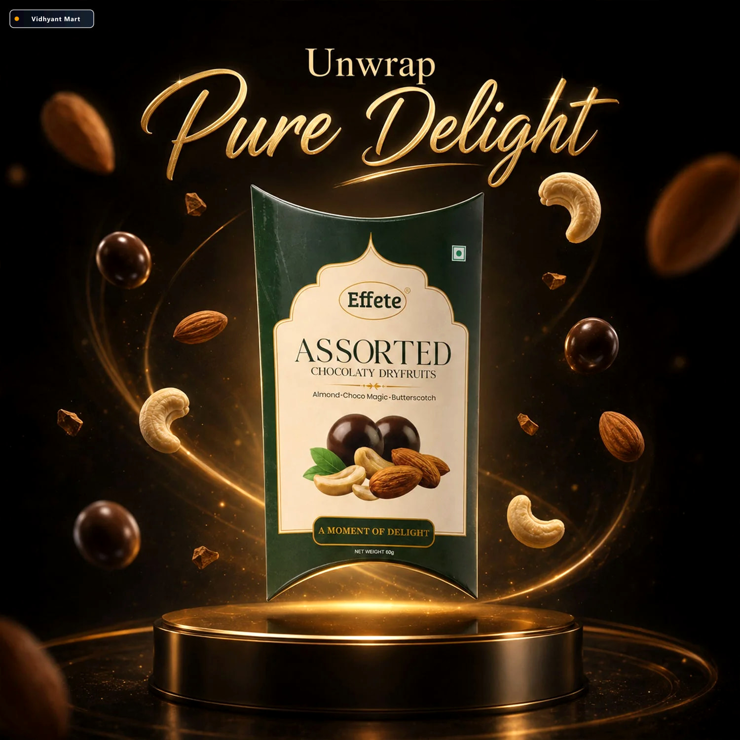 Vidhyant Mart Assorted Chocolaty Dryfruits Almond Choco Magic Bu 4