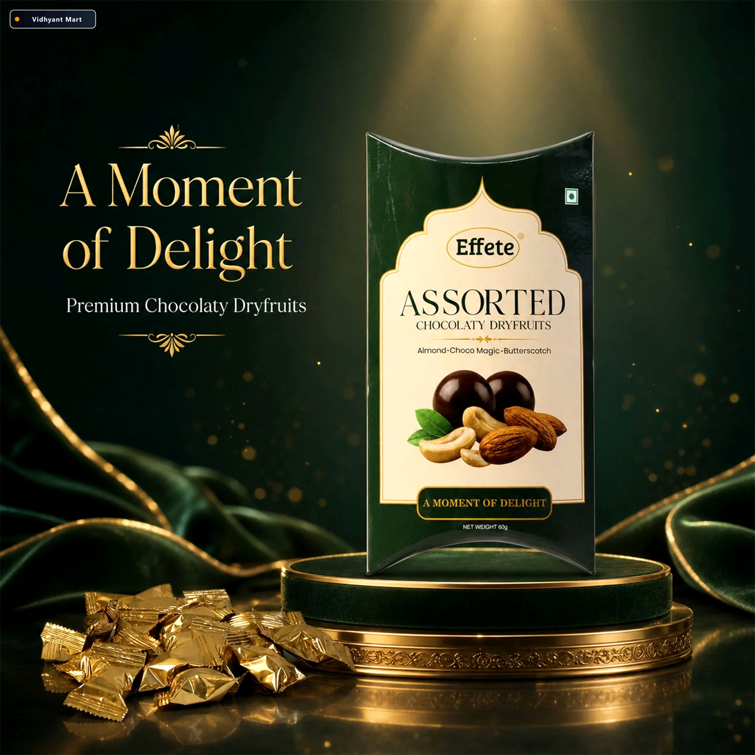 Vidhyant Mart Assorted Chocolaty Dryfruits Almond Choco Magic Bu 5