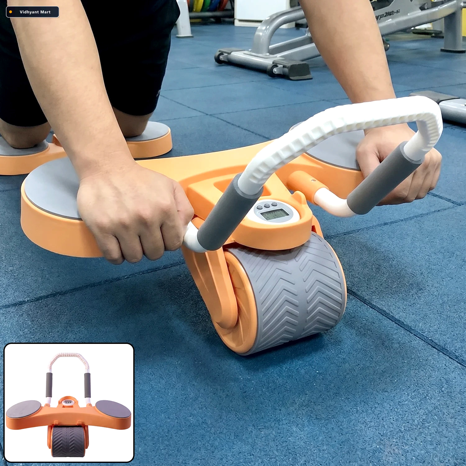 Vidhyant Mart Automatic Rebound Abdominal Exercise Roller Wheel 1