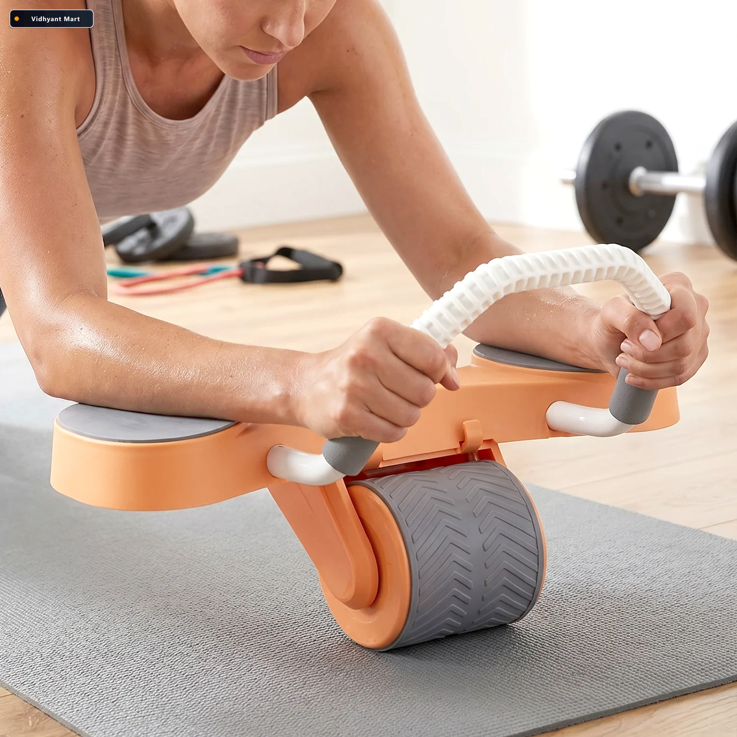 Vidhyant Mart Automatic Rebound Abdominal Exercise Roller Wheel 3