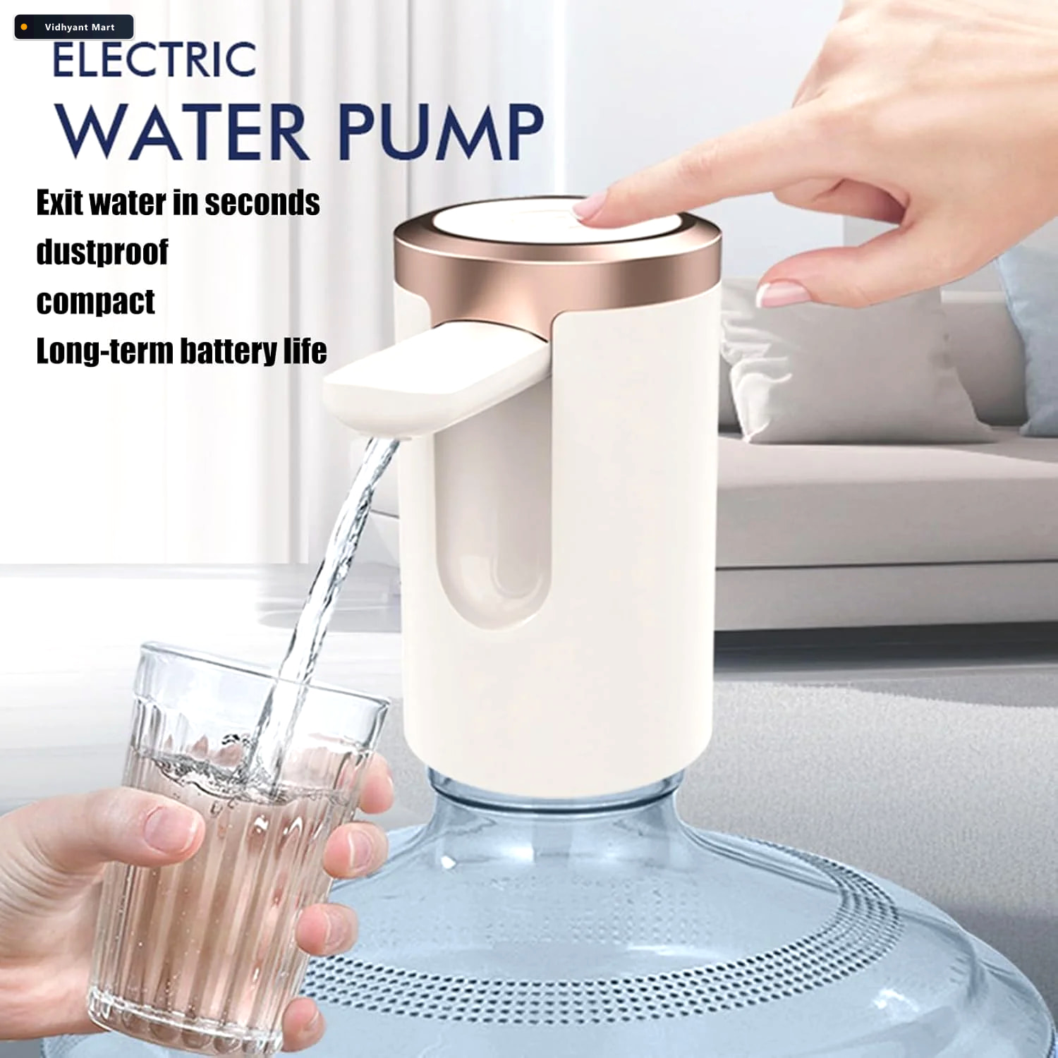Vidhyant Mart Automatic Water Dispenser Usb Rechargeable For 20l 2