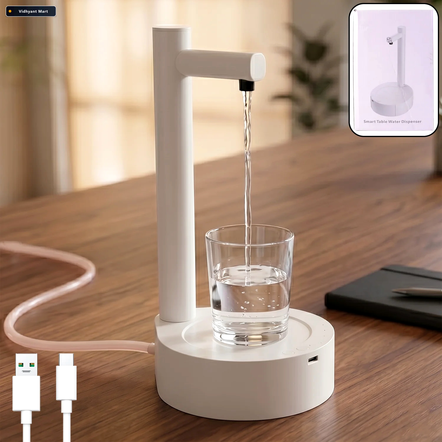Vidhyant Mart Automatic Water Dispenser Usb Rechargeable Portabl 1