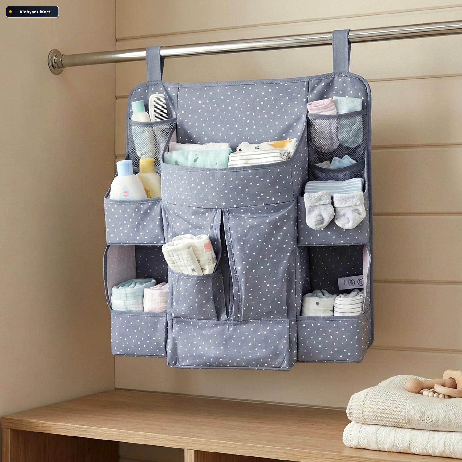 Vidhyant Mart Baby Care Organizer Multi Pocket Hanging Nursery S 2