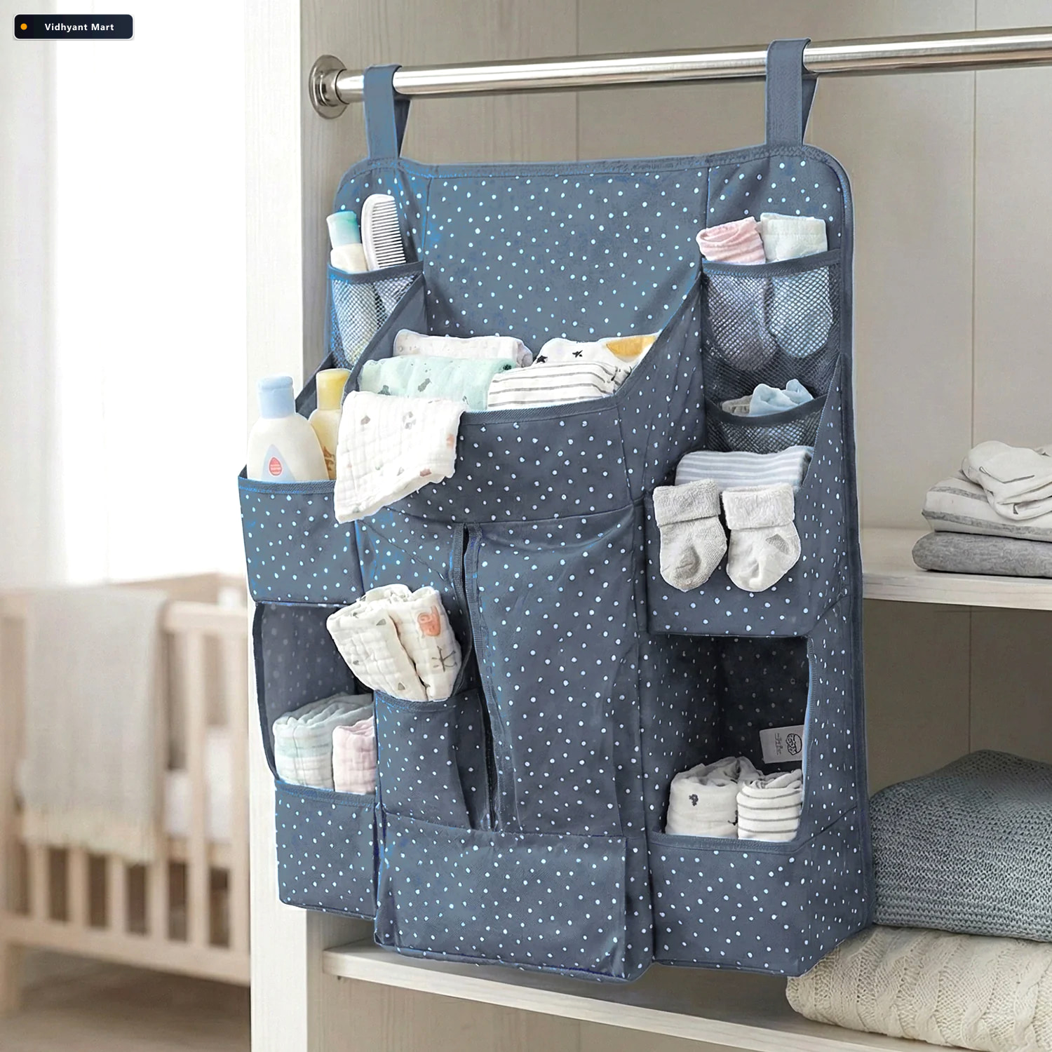 Vidhyant Mart Baby Care Organizer Multi Pocket Hanging Nursery S 3