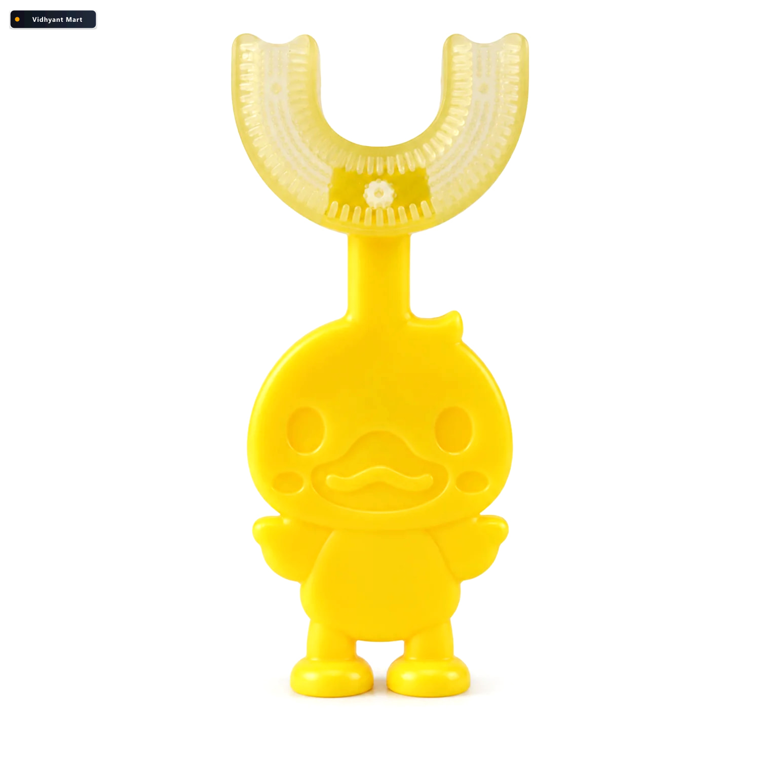 Vidhyant Mart Baby Duck Shape Silicone Toothbrush With Soft Bris 4