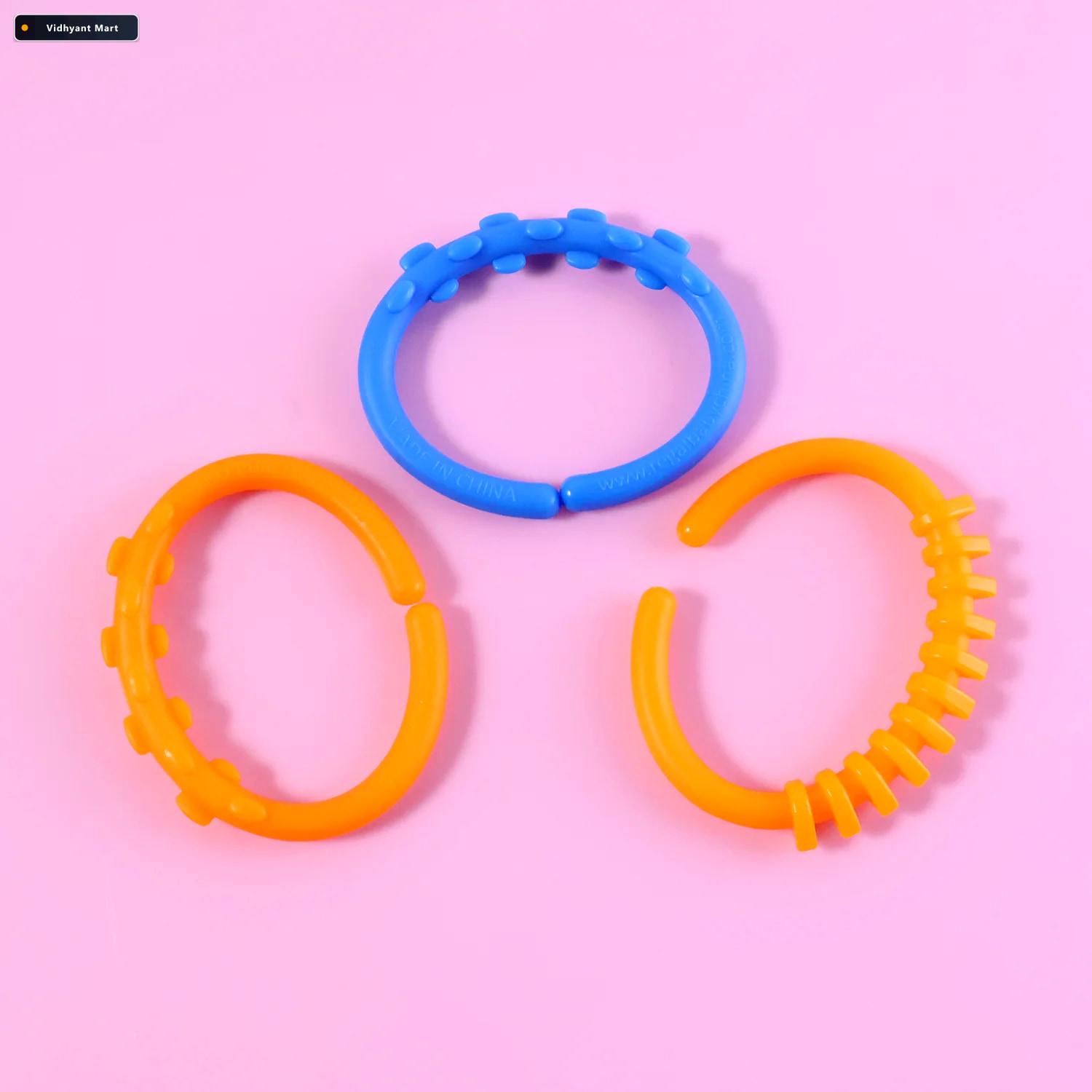 Vidhyant Mart Baby Learning Links Set Safe Colorful 3 Piece Educ 3