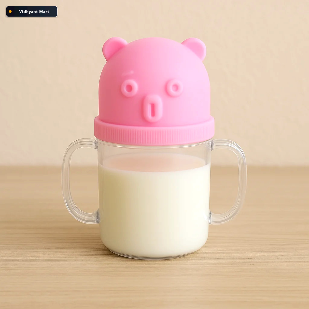 Vidhyant Mart Baby Milk Sippy Mug Leakproof 250ml Nursing Cup Fe 1