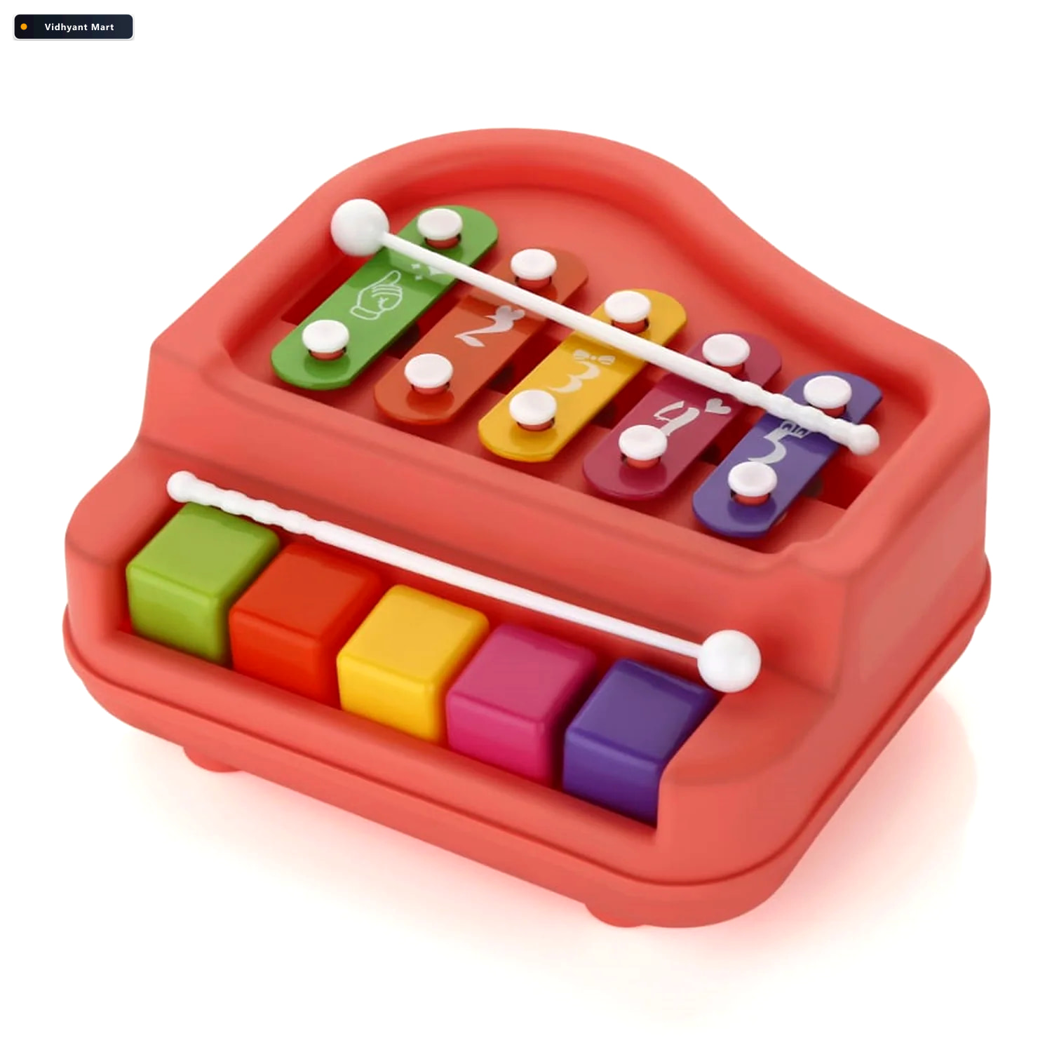 Vidhyant Mart Baby Piano Xylophone 2 In 1 Musical Toy For Toddle 4