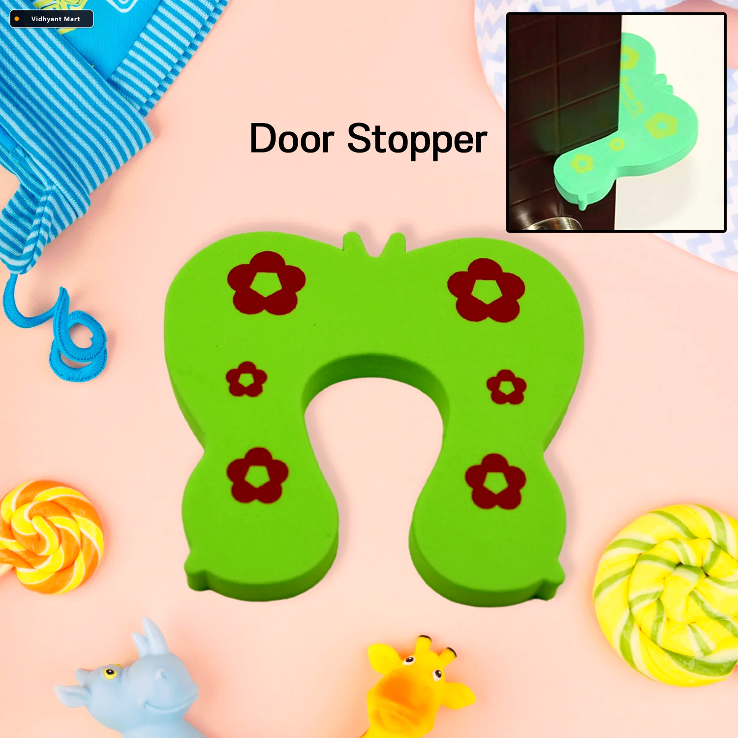 Vidhyant Mart Baby Safety Door Stopper Cute Animal Finger Pinch 1
