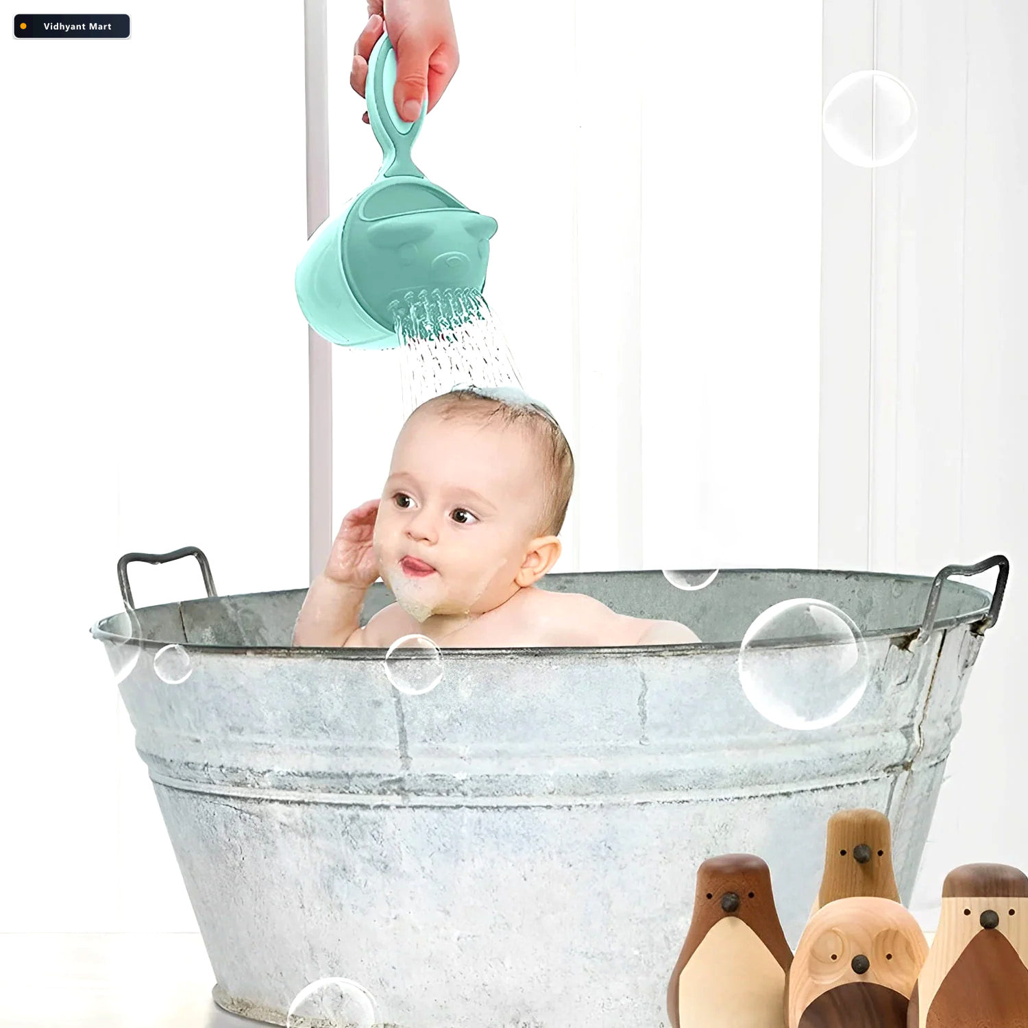 Vidhyant Mart Baby Shampoo Shower Cup Safe Eye Protection For Ki 2