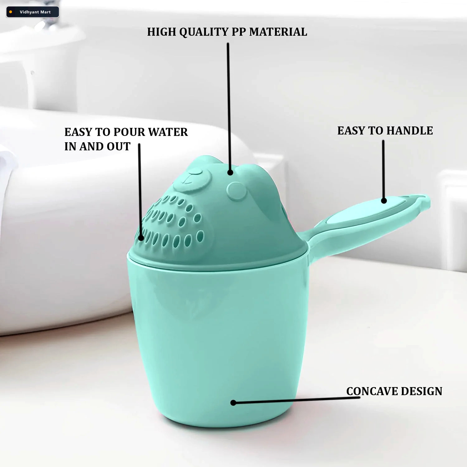 Vidhyant Mart Baby Shampoo Shower Cup Safe Eye Protection For Ki 3
