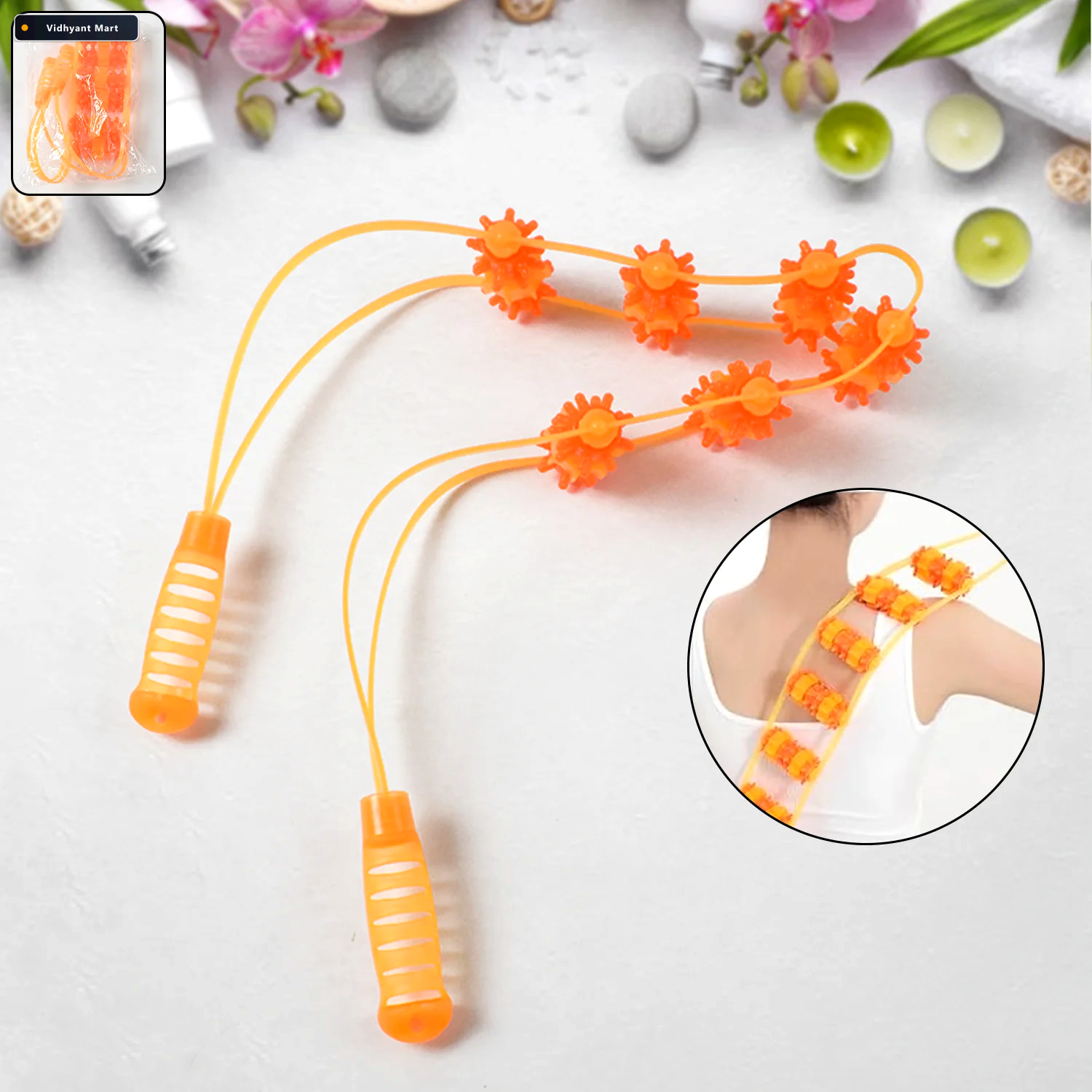Vidhyant Mart Back Massage Roller Rope Manual Muscle Relief For 2