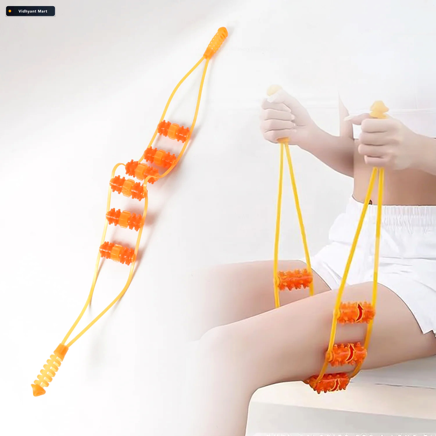 Vidhyant Mart Back Massage Roller Rope Manual Muscle Relief For 3