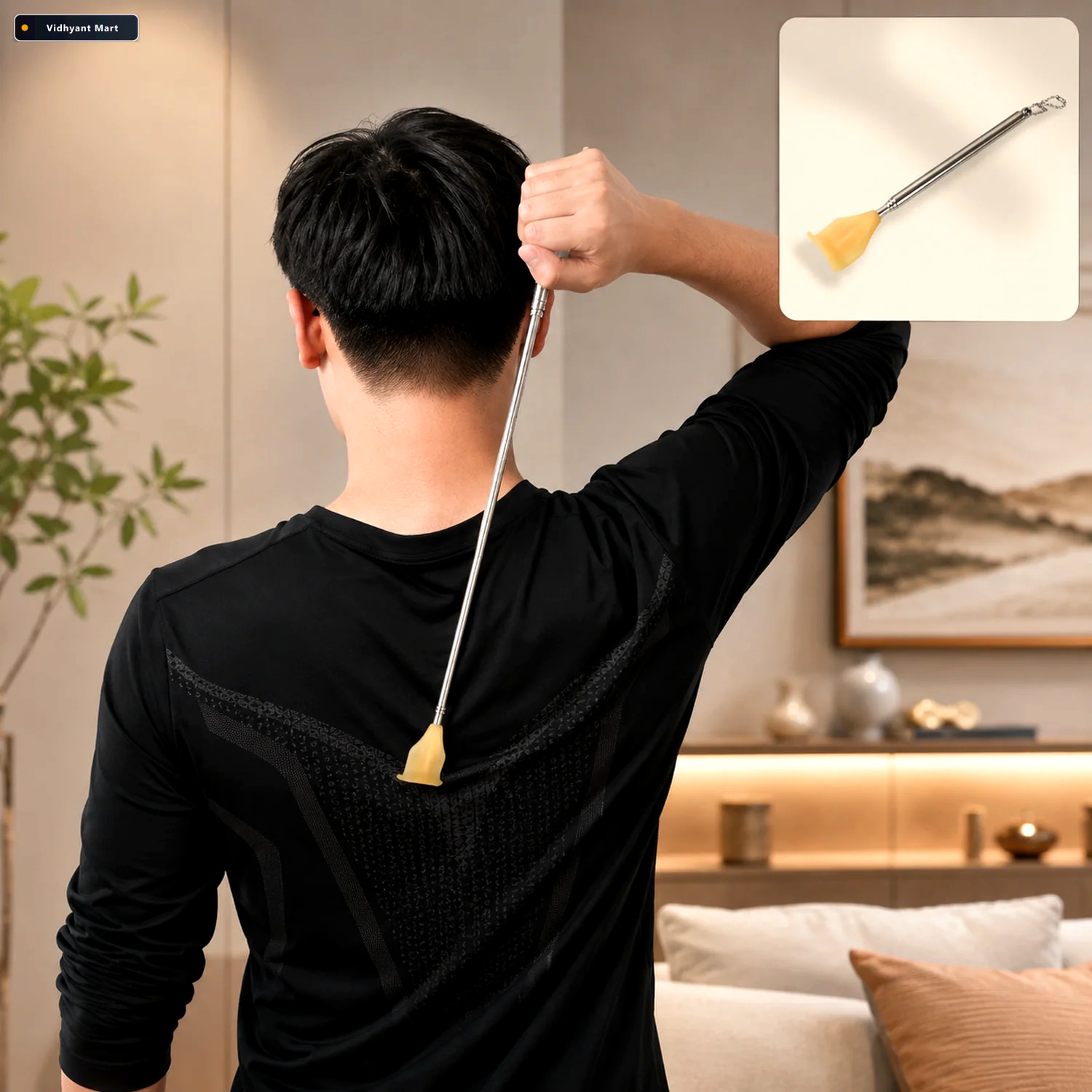 Vidhyant Mart Back Scratcher Telescoping Stainless Steel For Itc 1