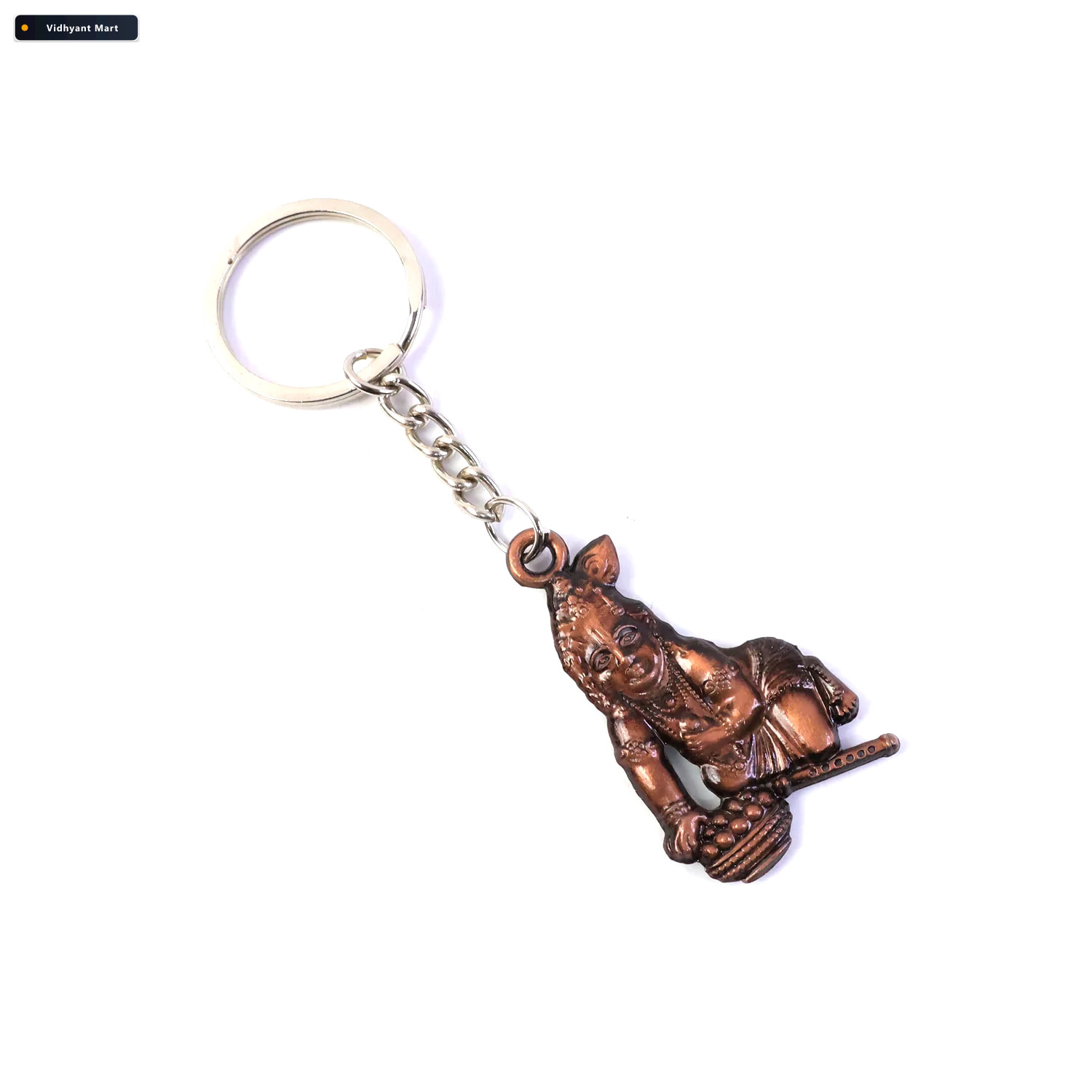 Vidhyant Mart Bal Krishna Makhan Chor Keychain Premium Antique G 4