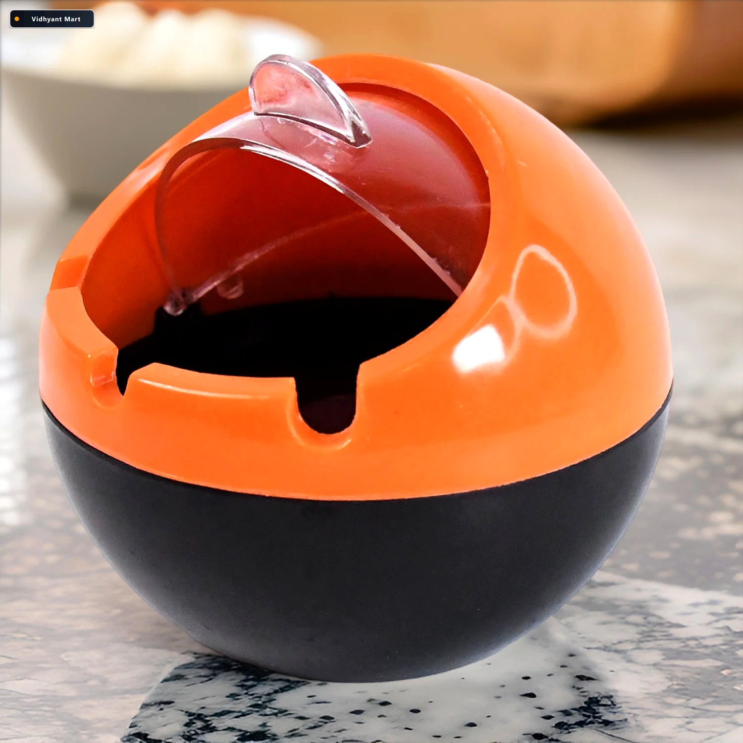 Vidhyant Mart Ball Ashtray With Lid Windproof Portable Pp Plasti 1