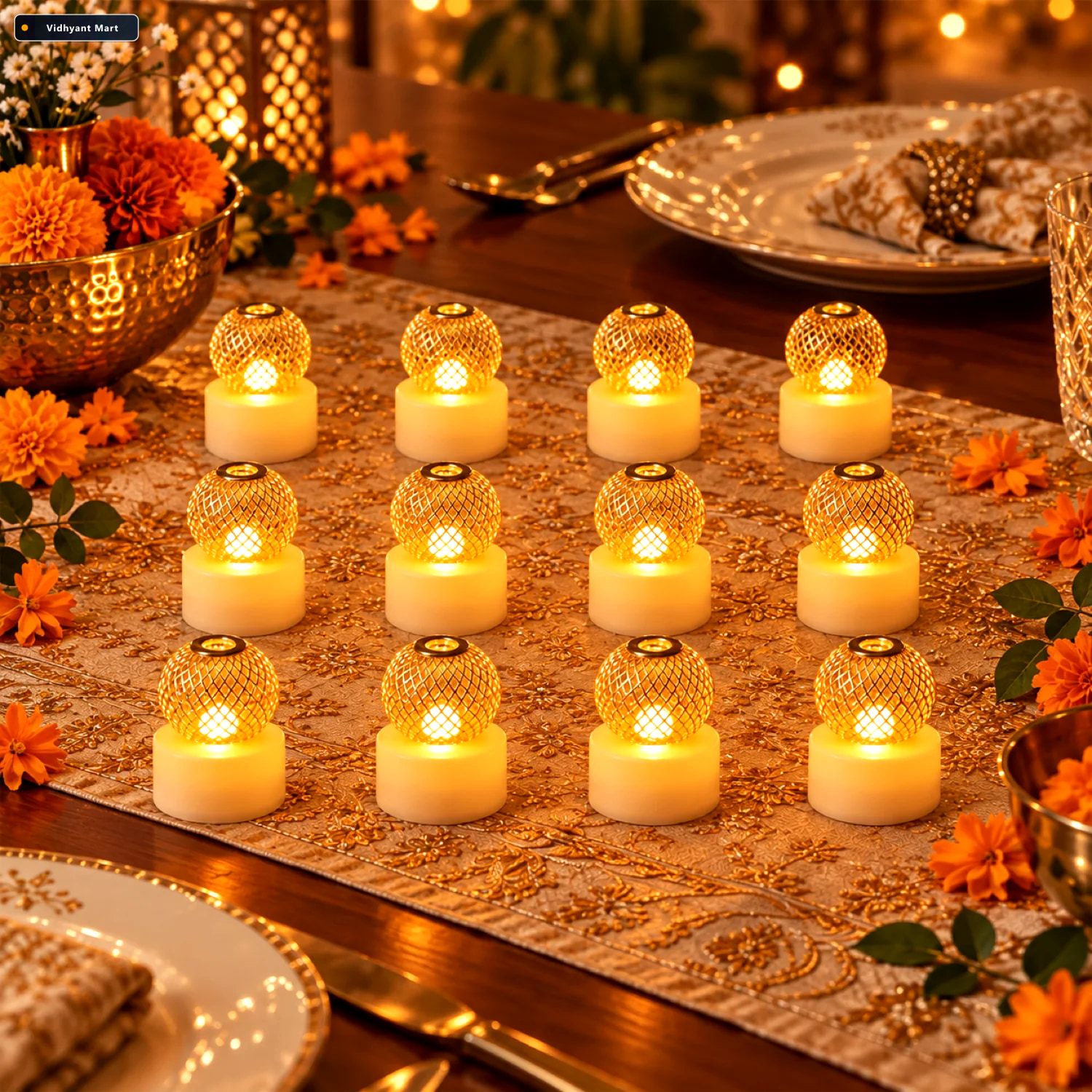 Vidhyant Mart Ball Shape Decorative Led Light Set With Warm Ambe 1