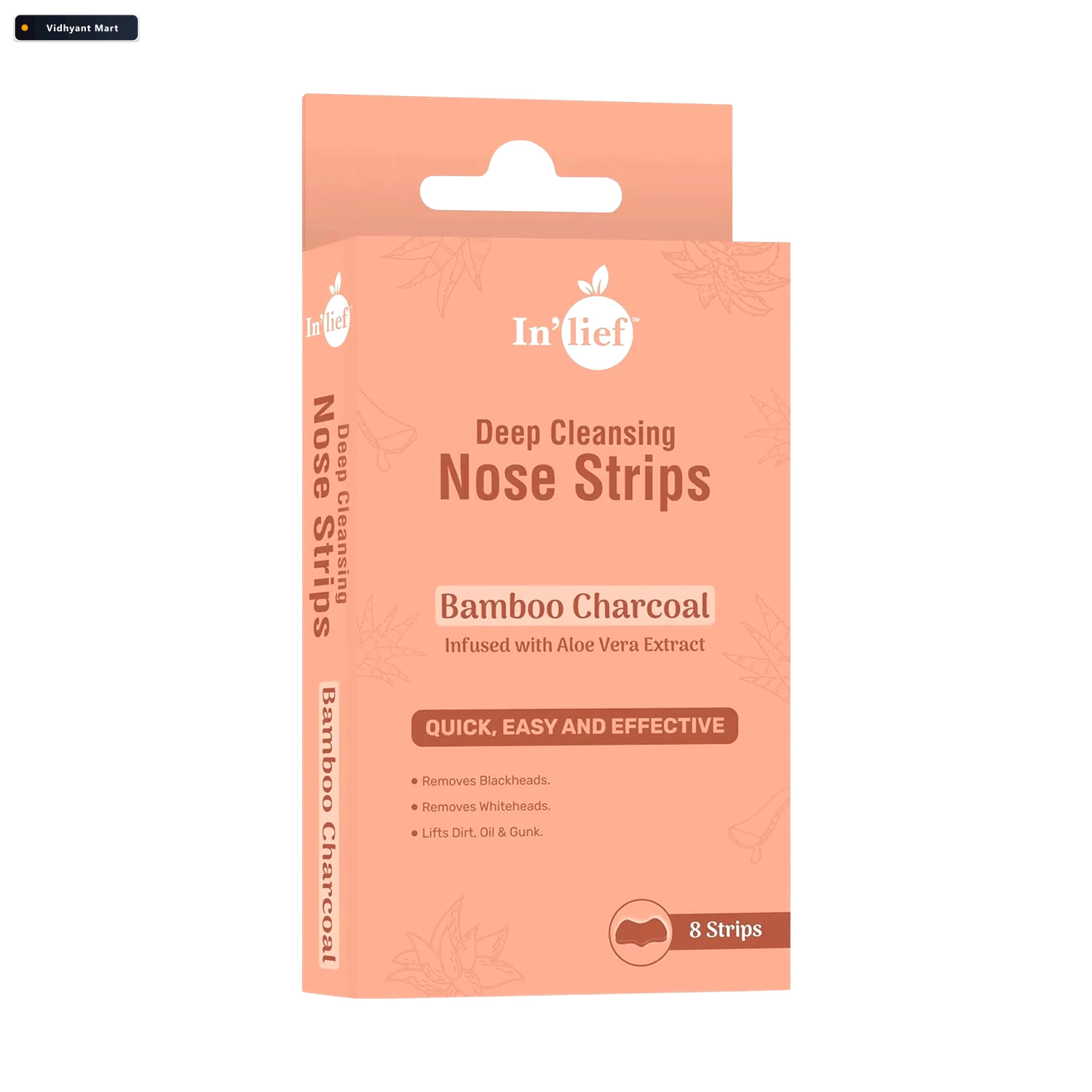 Vidhyant Mart Bamboo Charcoal Nose Strips Deep Cleansing Blackhe 4