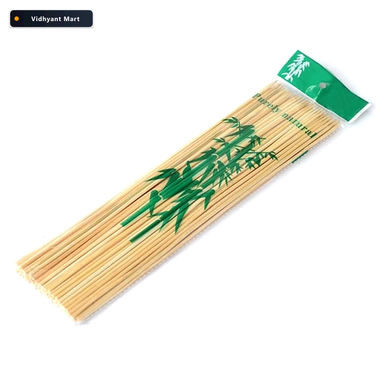 Vidhyant Mart Bamboo Skewers 25 Cm Natural Wood Grill Sticks Che 1