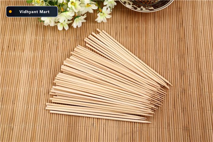 Vidhyant Mart Bamboo Skewers 25 Cm Natural Wood Grill Sticks Che 4