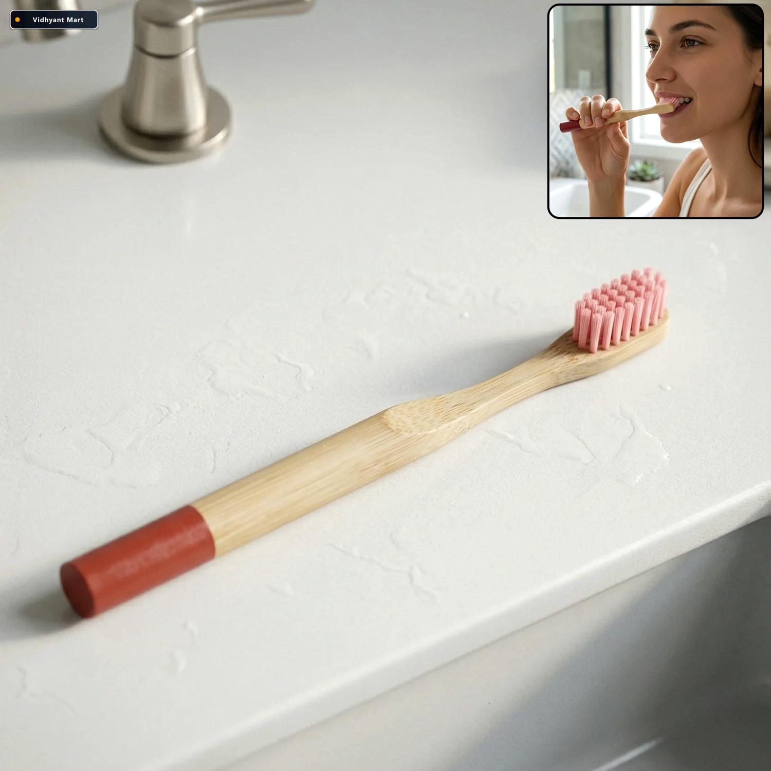 Vidhyant Mart Bamboo Toothbrush Gentle Eco Friendly Oral Care So 2
