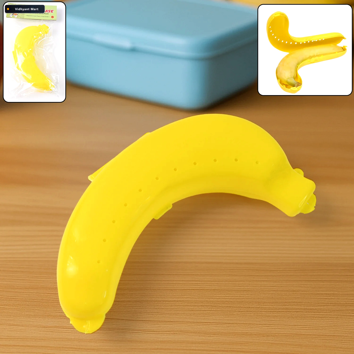 Vidhyant Mart Banana Case Durable Ventilated Portable Lunchie Bu 1